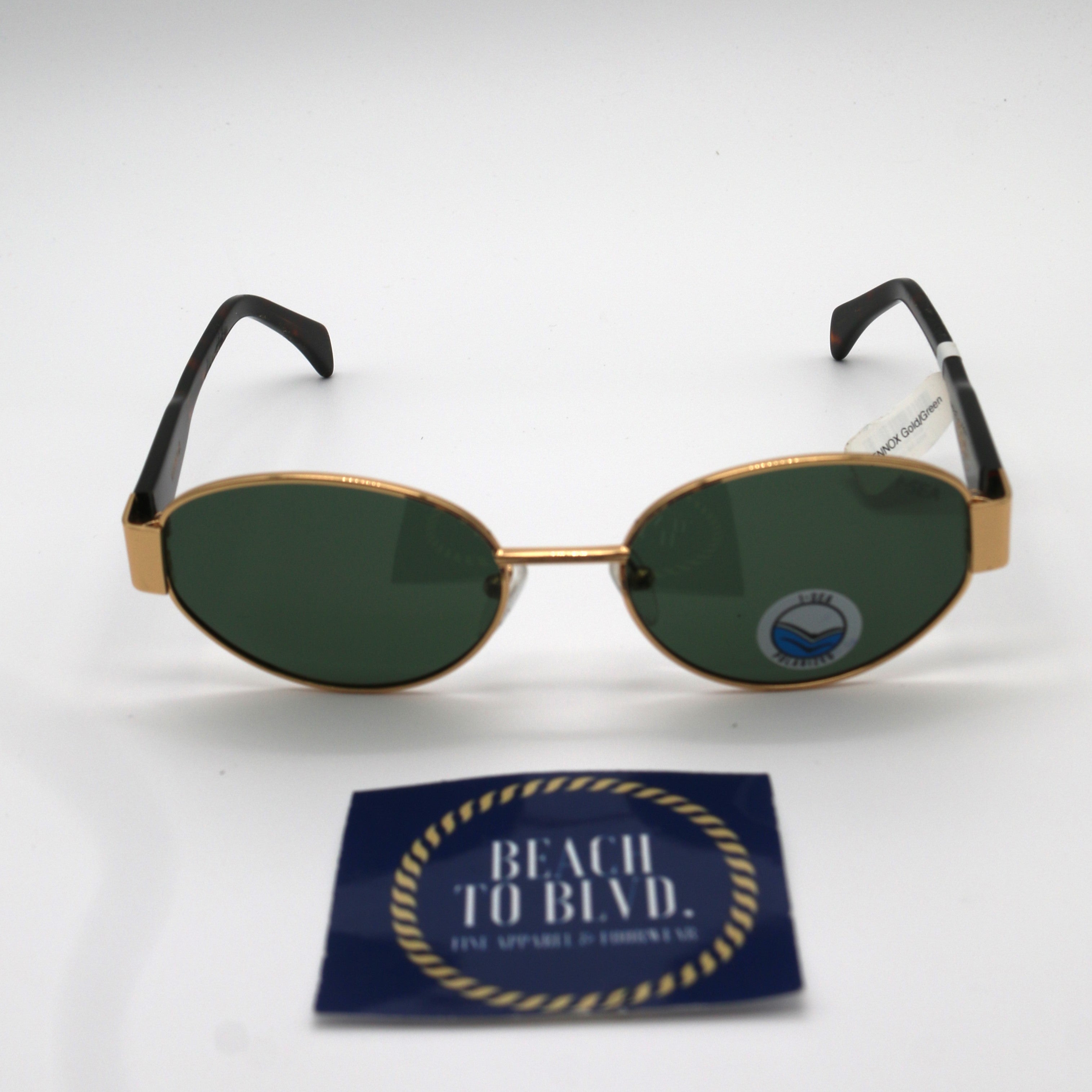 I-SEA Lennox Women's Polarized Sunglasses - Gold Frame/Green Lens