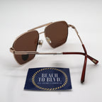 I-SEA Piper Women's Polarized Sunglasses - Gold Frame/Green Lens