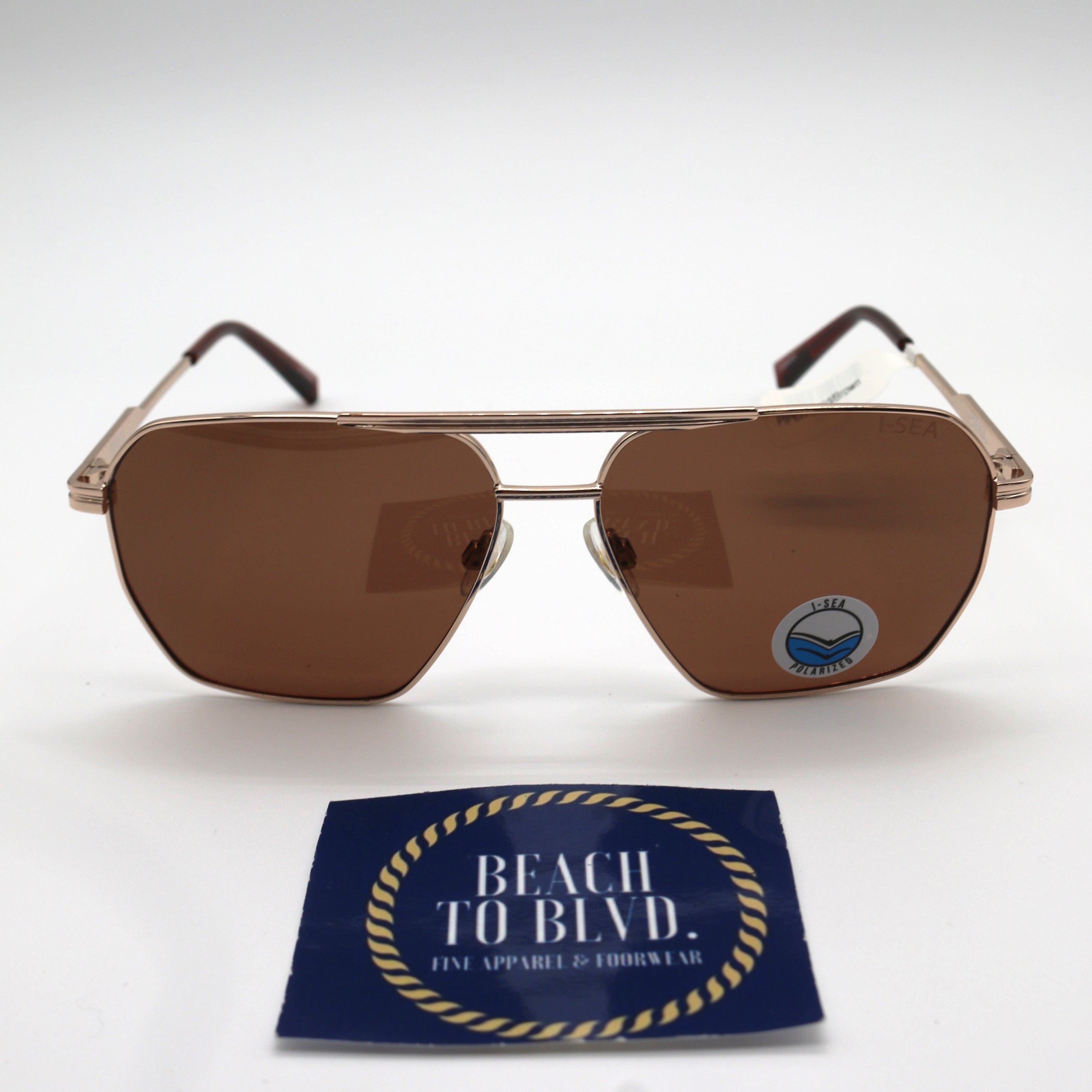 I-SEA Piper Women's Polarized Sunglasses - Gold Frame/Green Lens