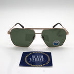 I-SEA Piper Women's Polarized Sunglasses - Gold Frame/Green Lens