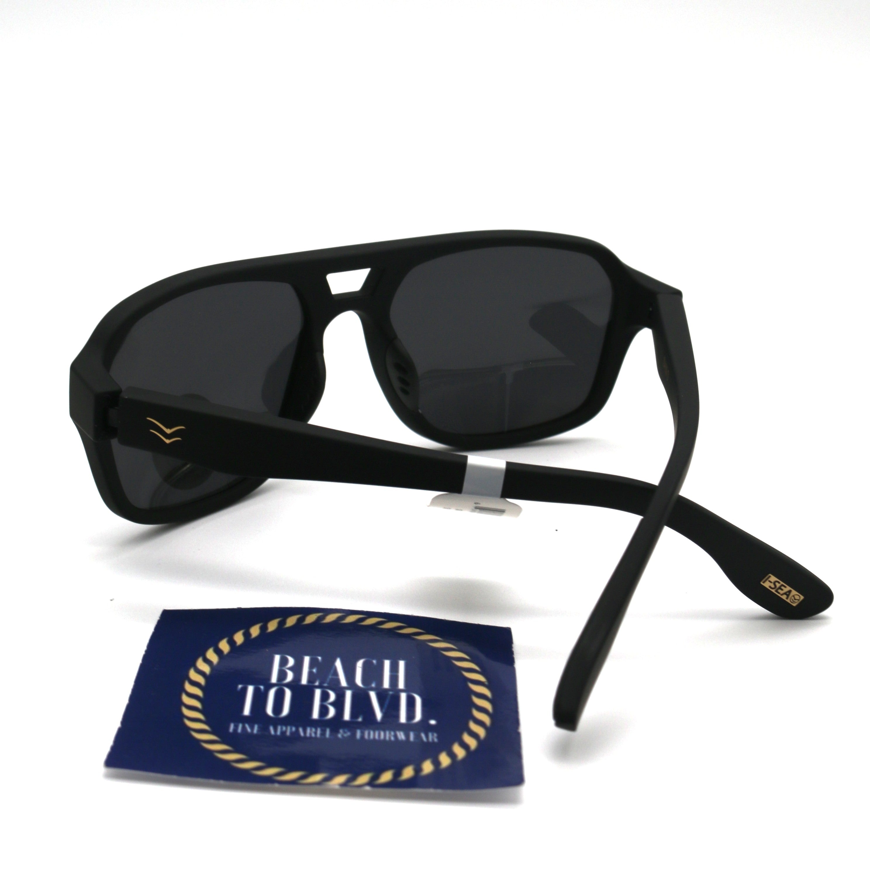 I-SEA San-O Men's Polarized Sunglasses - Black Ink Frame/ Smoke Lens