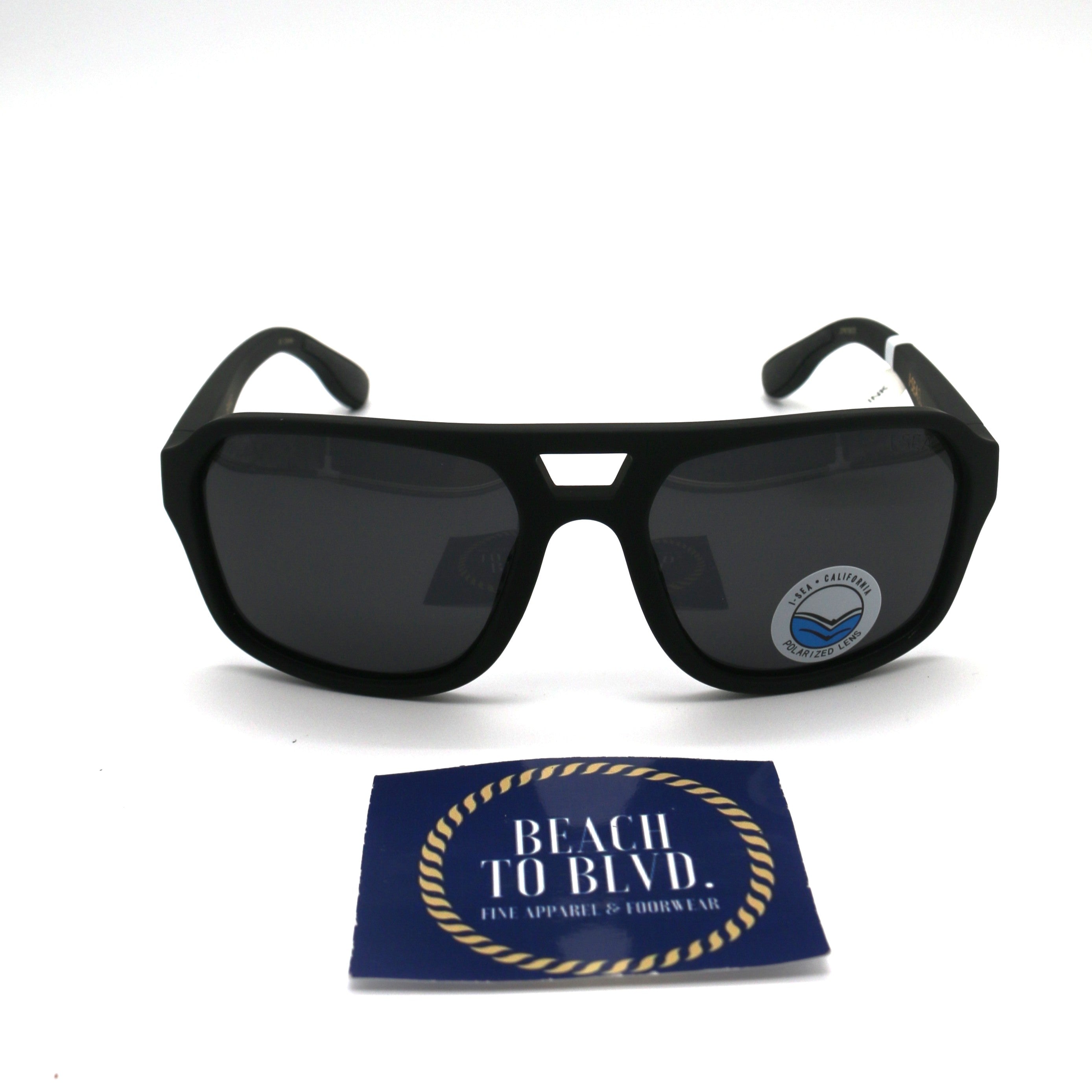 I-SEA San-O Men's Polarized Sunglasses - Black Ink Frame/ Smoke Lens