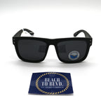 I-SEA V-Lander Men's Polarized Sunglasses - Black Rubber Frame/Smoke Lens