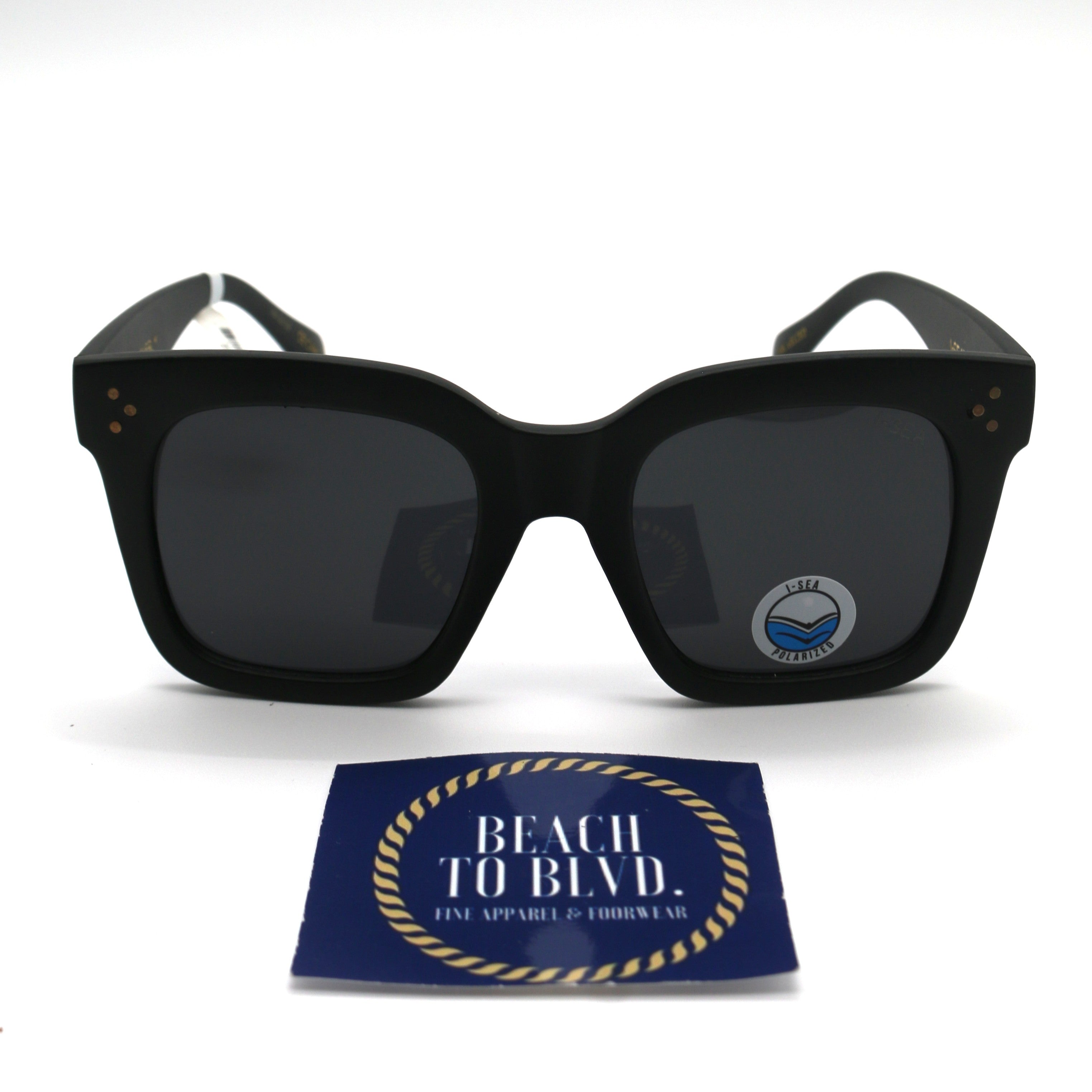 I-SEA Waverly Women's Polarized Sunglasses -  Matte Black Frame/ Smoke Lens