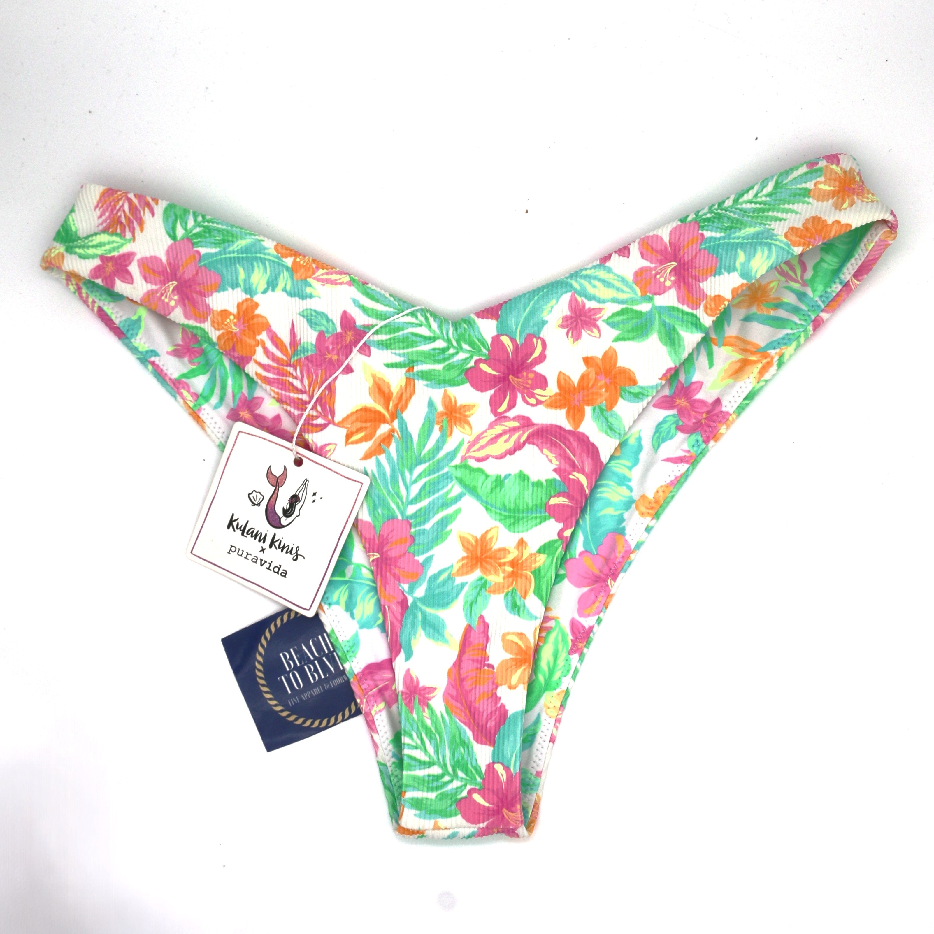 Kulani Kinis Cheeky V Bikini Bottom - Coconut Dreams