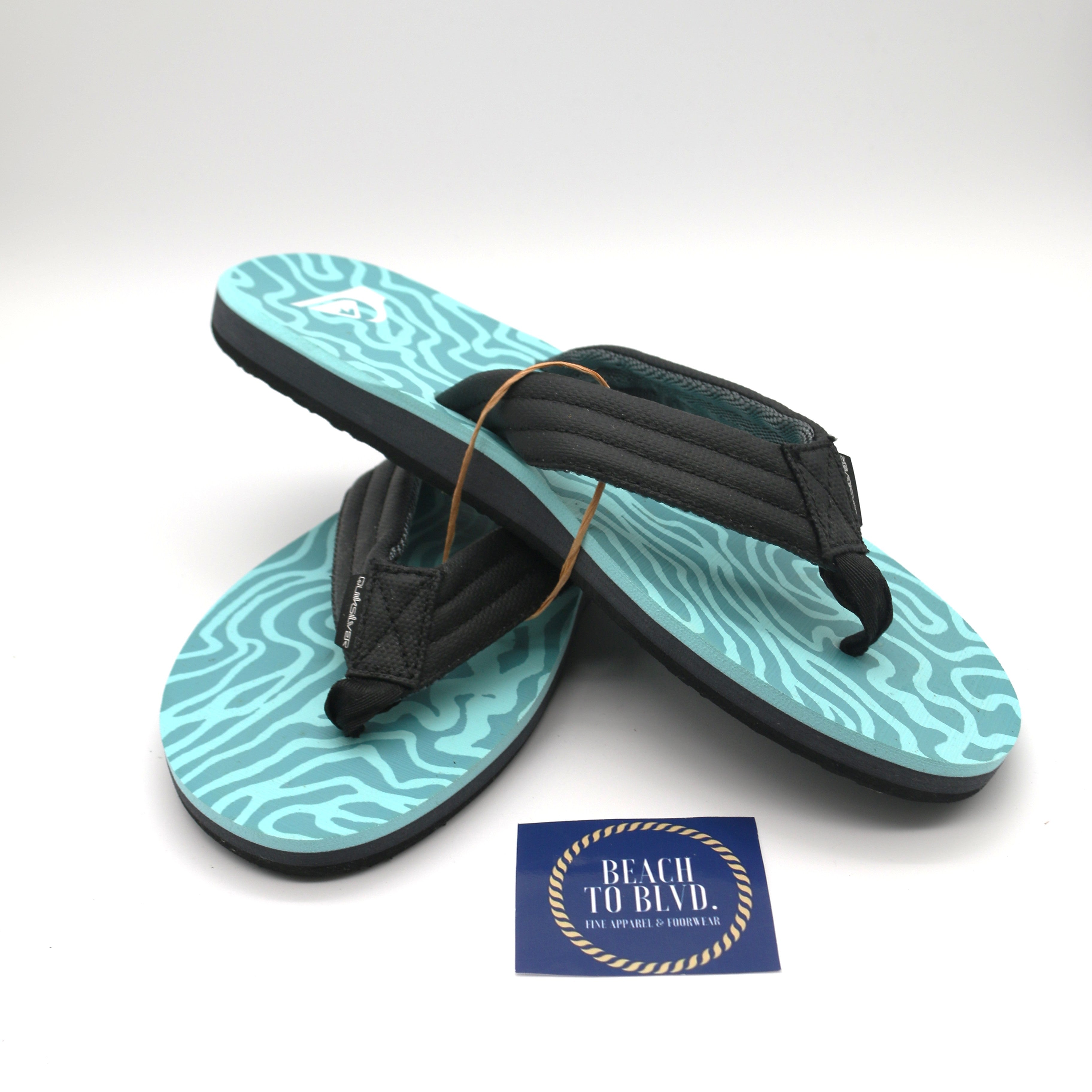 Quiksilver Carver Print Sandal - Blue - BeachToBlvd