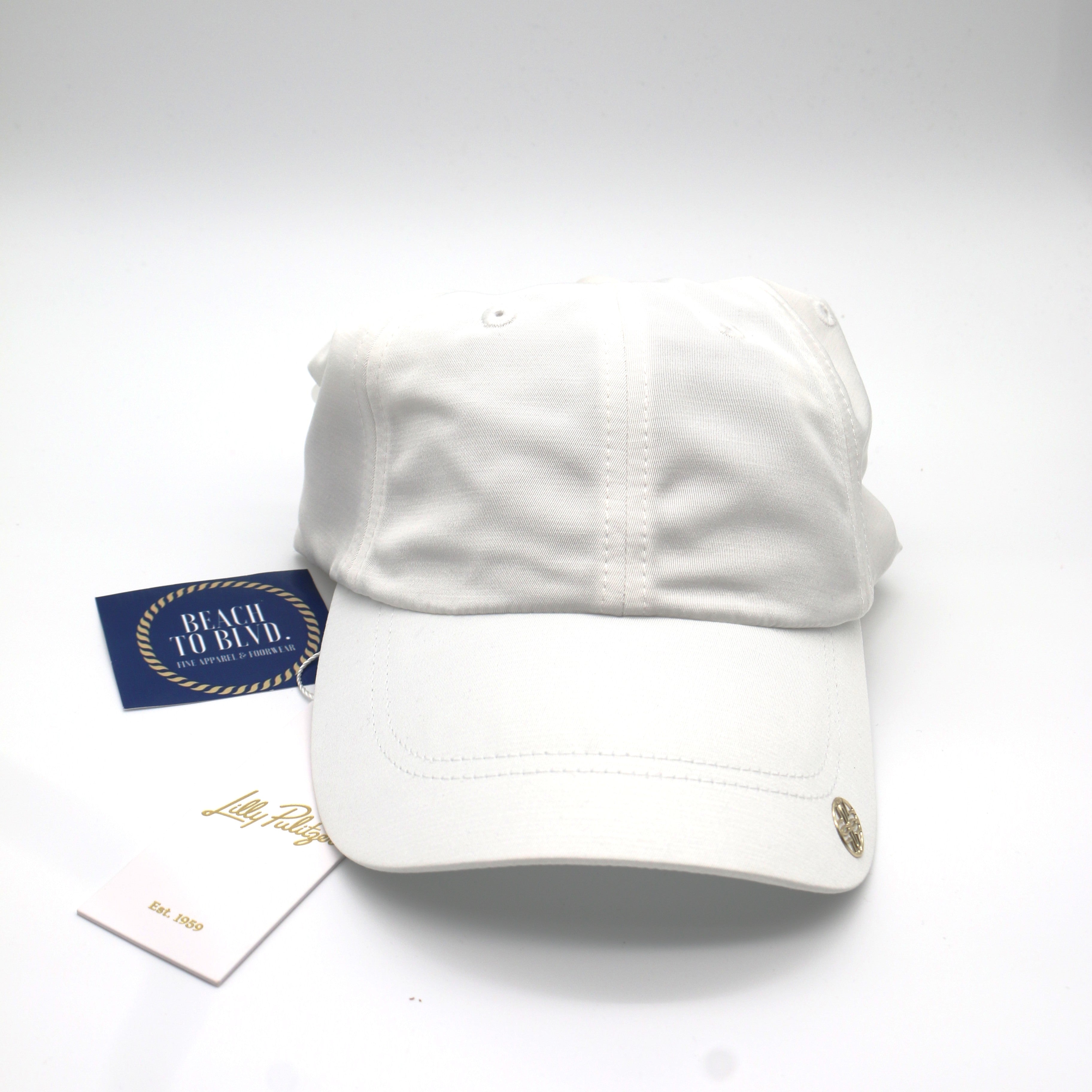 Lilly Pulitzer Solid Run Around Hat Resort White - BeachToBlvd