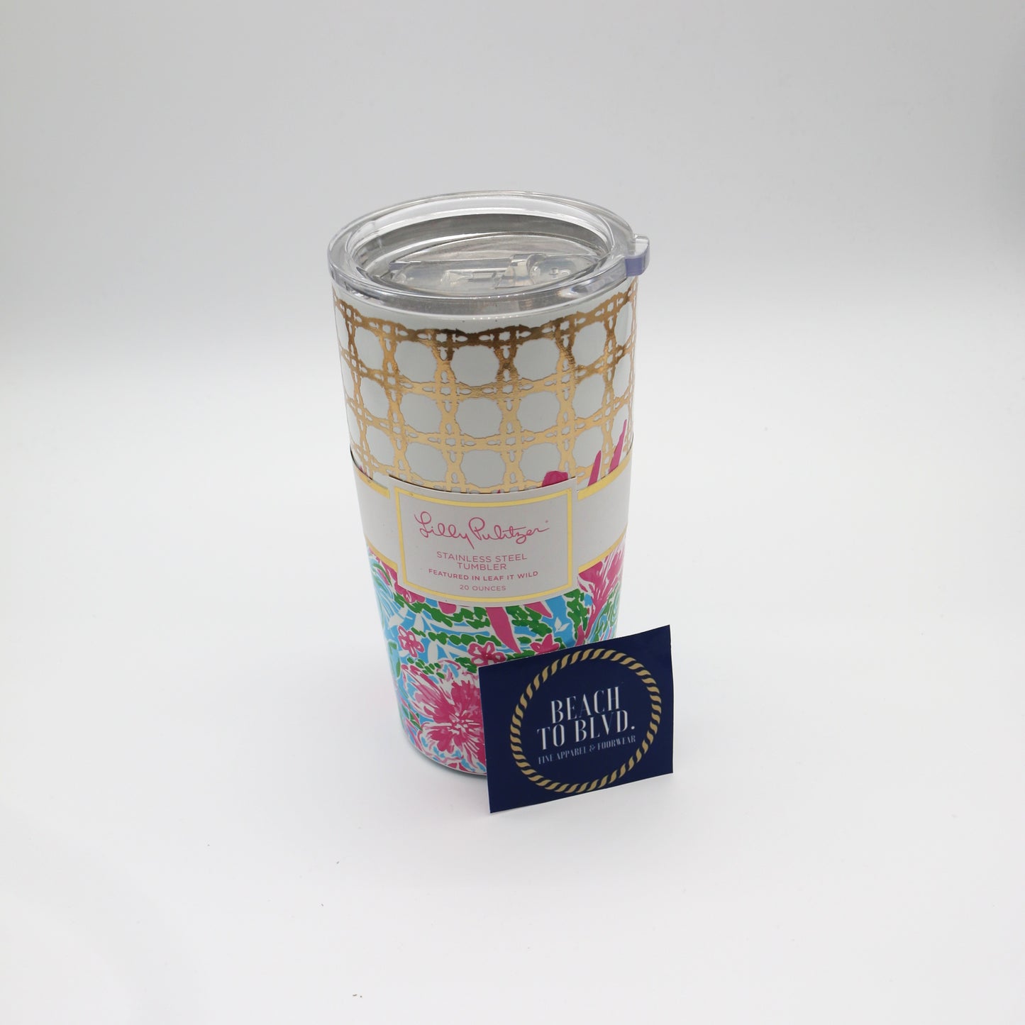 Lilly Pulitzer Stainless Steel Tumbler 20 oz, Leaf It Wild