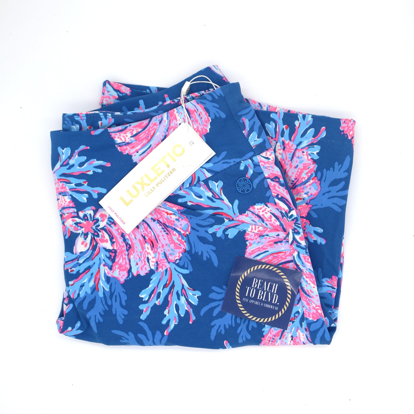 Lilly Pulitzer UPF 50+ Luxletic 9" Reid Short - Multi For The Fans Golf