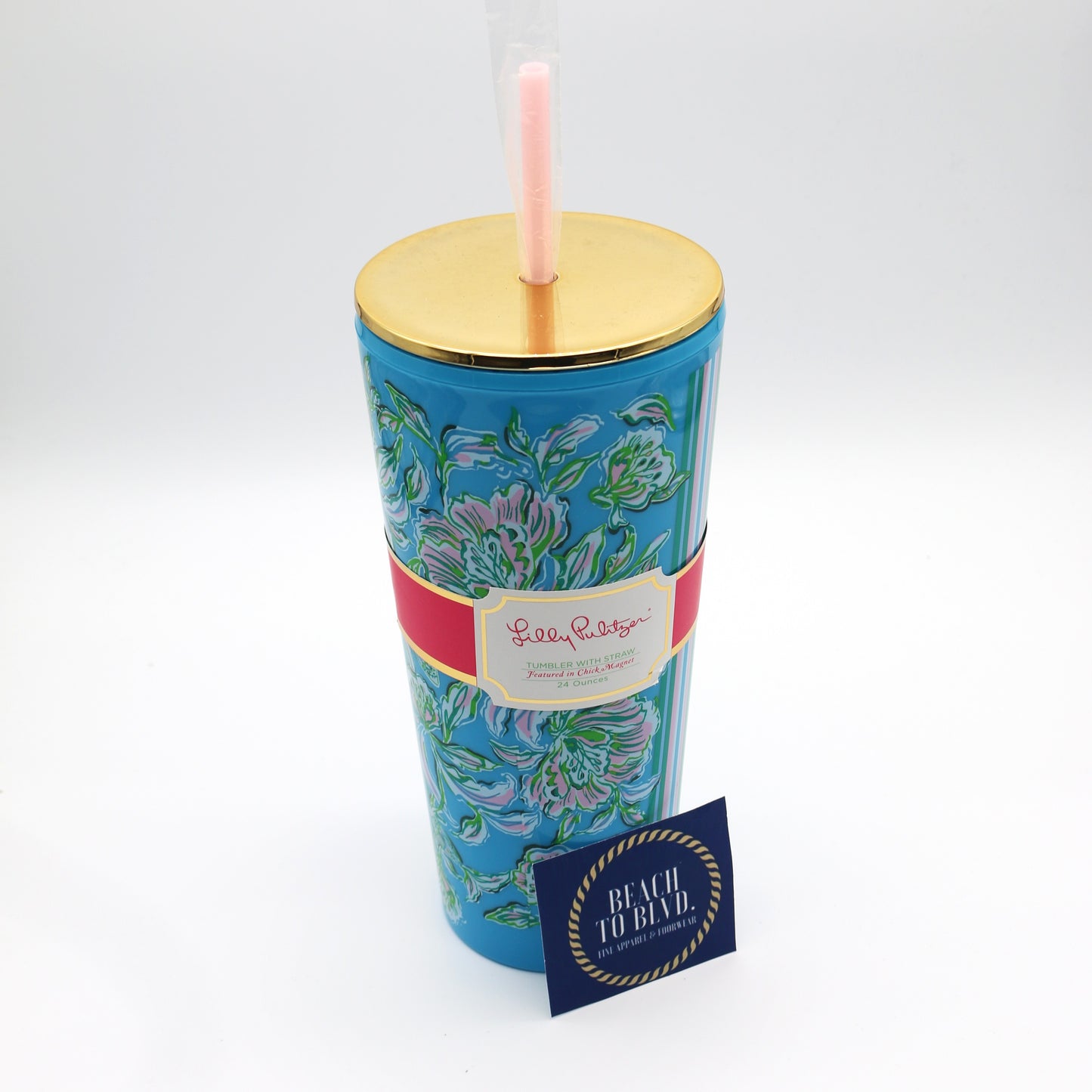 Lilly Pulitzer Tumbler with Straw 24 oz, Chick Magnet