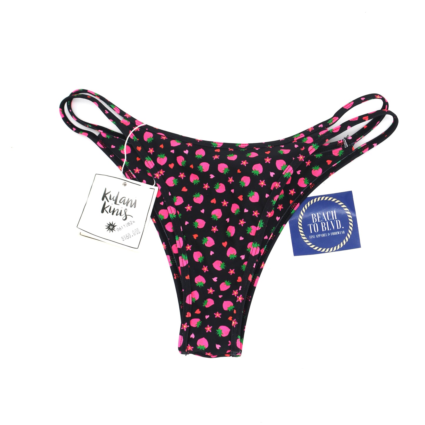 Kulani Kinis Two Strap Cheeky Bikini Bottoms- Ruby Kisses