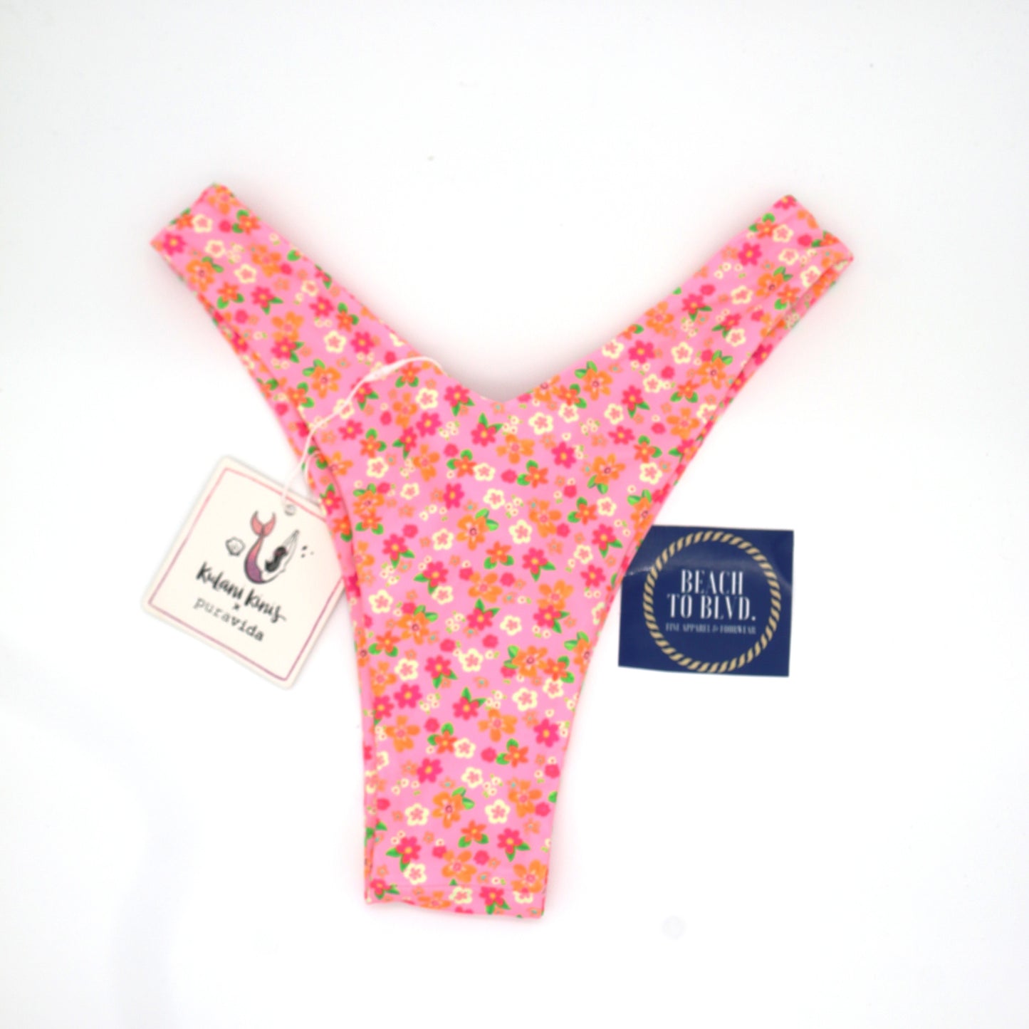 Kulani Kinis: Frangipani Fever Cheeky V Bikini Bottom