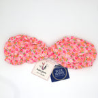 Kulani Kinis Ruched Bandeau Bikini Top- Frangipani Fever - BeachToBlvd