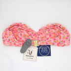 Kulani Kinis Ruched Bandeau Bikini Top- Frangipani Fever - BeachToBlvd