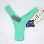Kulani Kinis Y Cheeky Bikini Bottom- Turquoise Mint Ribbed - BeachToBlvd