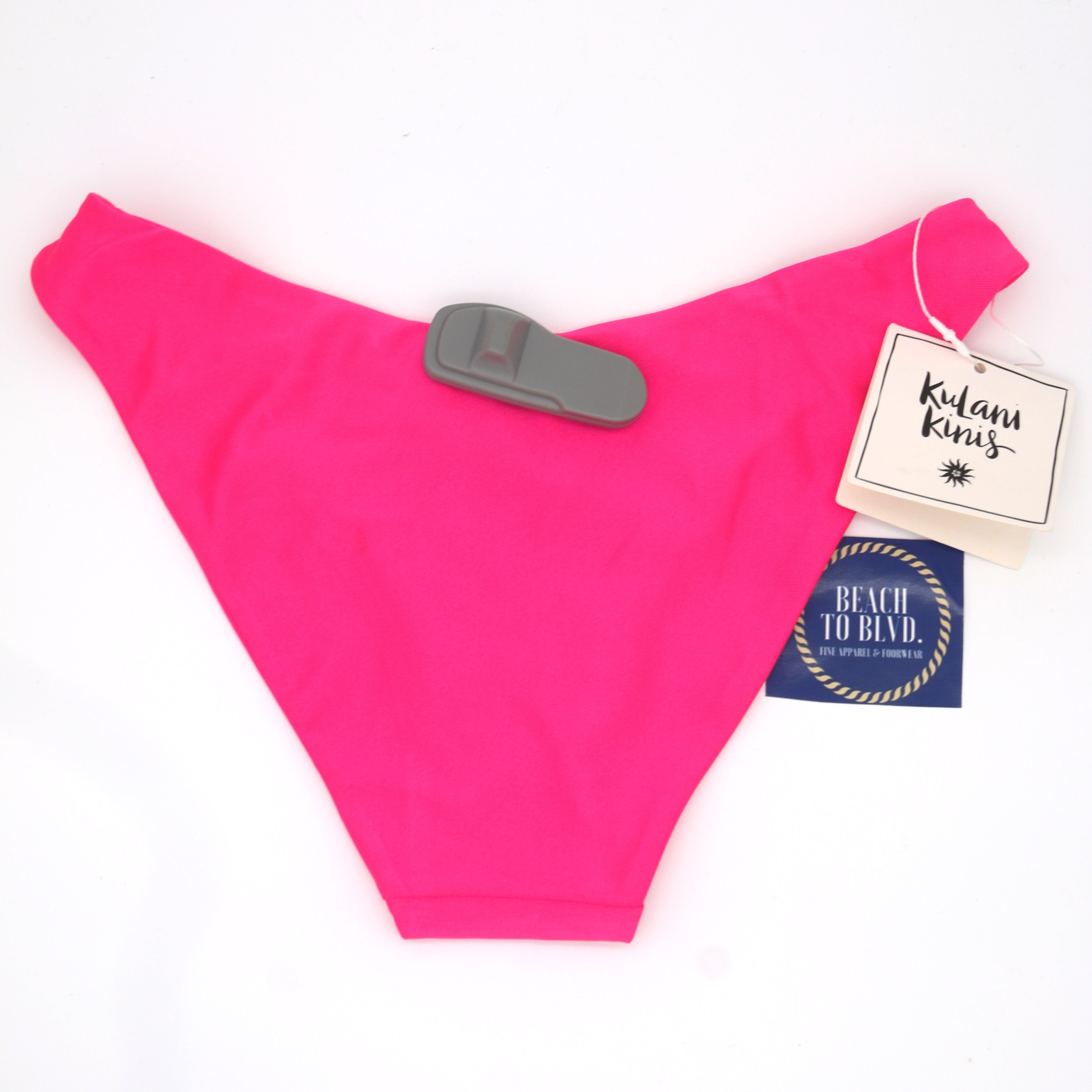 Kulani Kinis Minimal Full Coverage Bikini Bottom - Posh Pink - BeachToBlvd