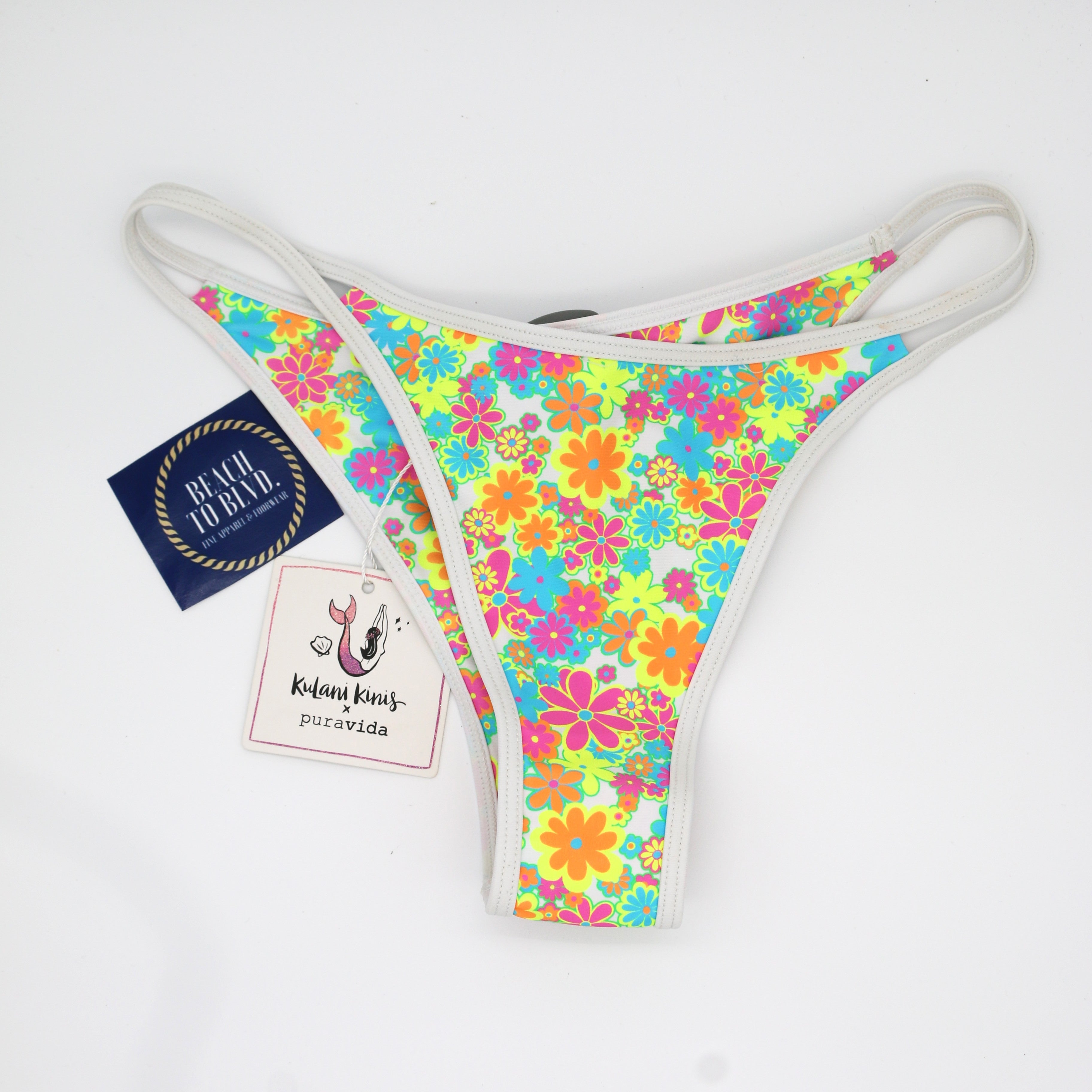 Kulani Kinis Twin Strap Cheeky Bikini Bottom - Sweet Sunshine - BeachToBlvd