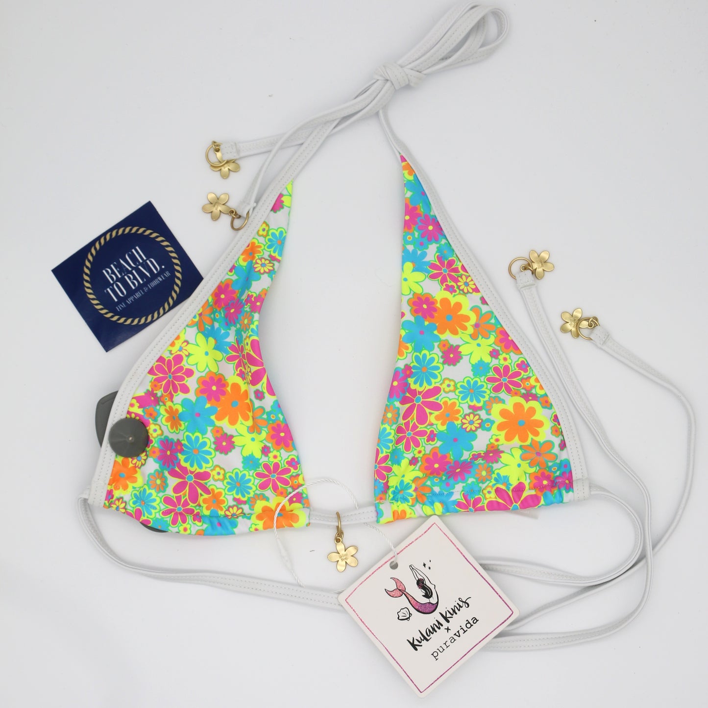 Kulani Kinis Bind Tie Halter Bikini Top- Sweet Sunshine