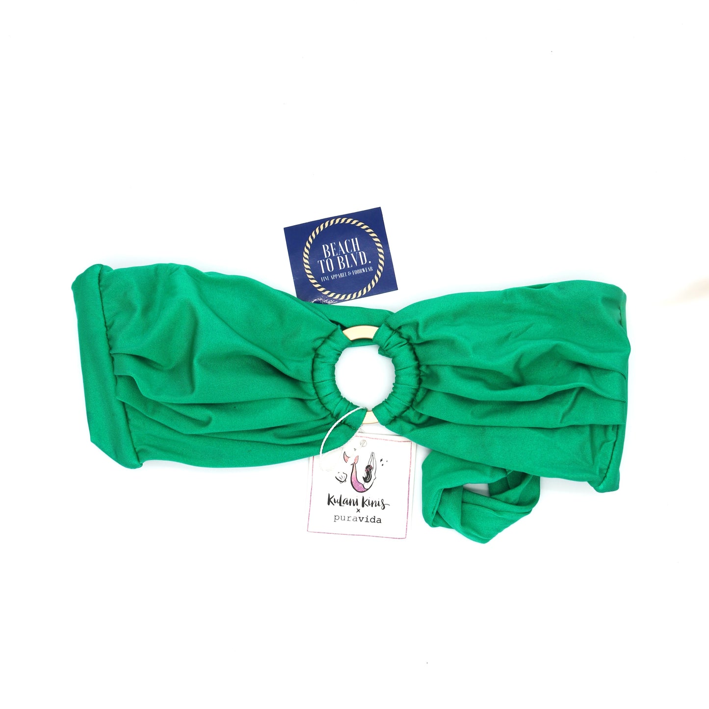 Kulani Kinis Strapless Bandeau Bikini Top - Jungle Jewel