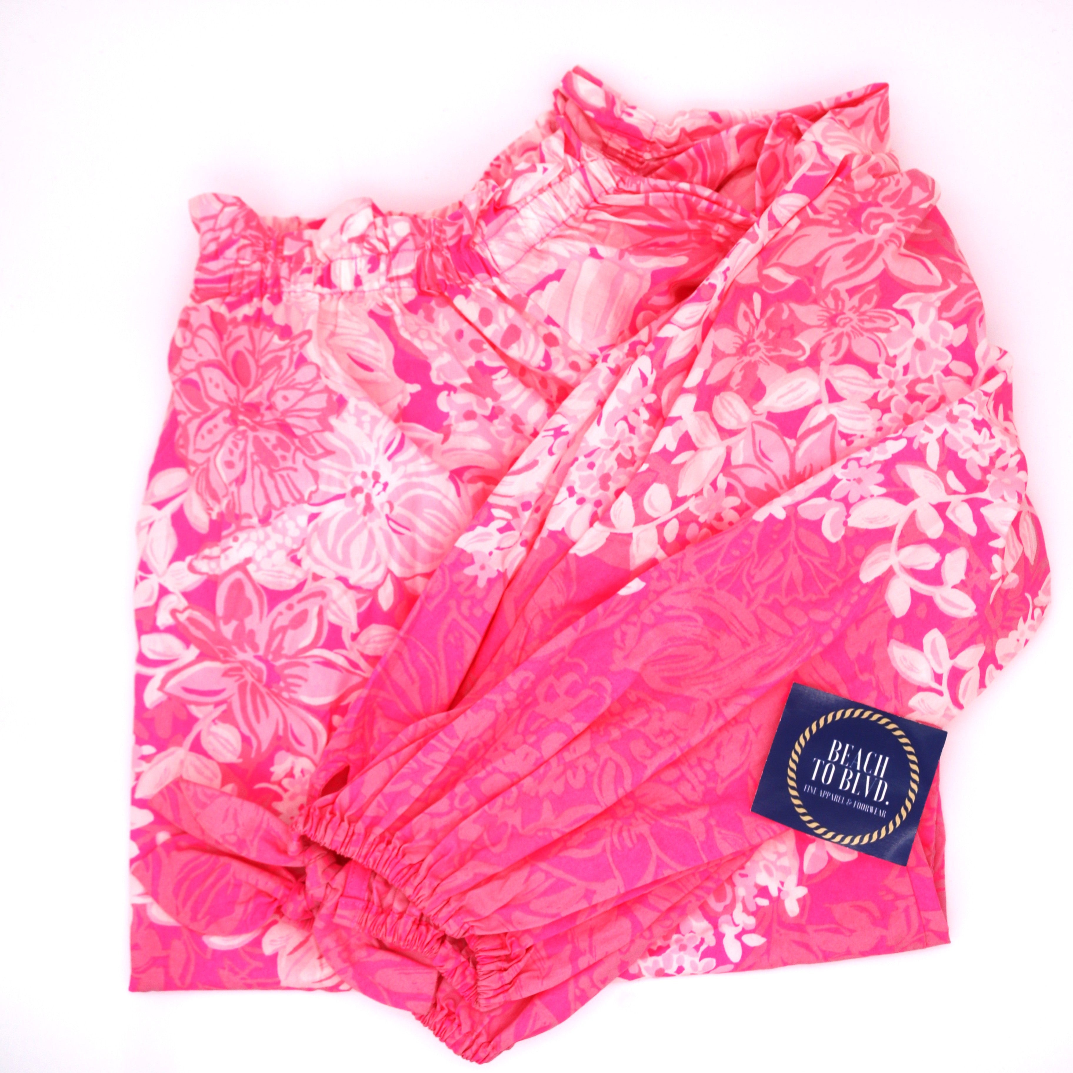 Lilly Pulitzer Jamielynn Off-The Shoulder Top - Roxie Pink Shadow Dancer - BeachToBlvd