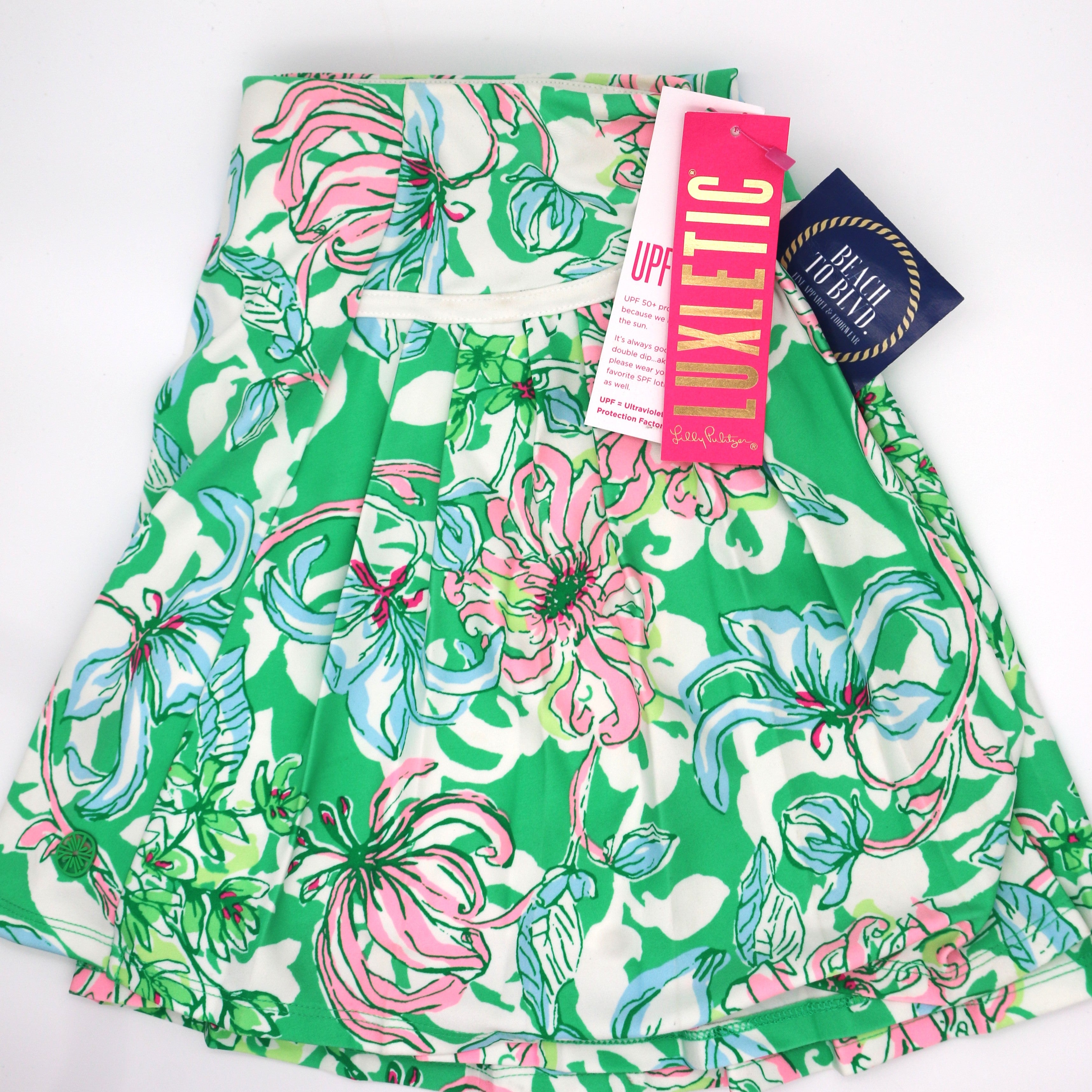 Lilly Pulitzer UPF 50+ Luxletic Bacio Skort - Spearmint - BeachToBlvd