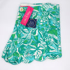 Lilly Pulitzer Women's 5 Inch Buttercup Scallop Hem Short - Green Safari Sangaria - BeachToBlvd