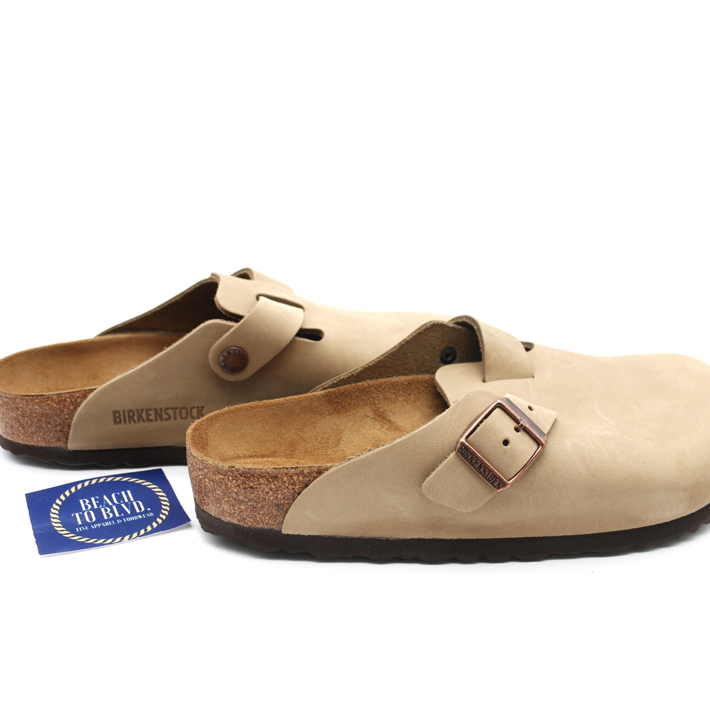 Birkenstock Boston Oiled Leather Sandals - Tobacco Brown - BeachToBlvd