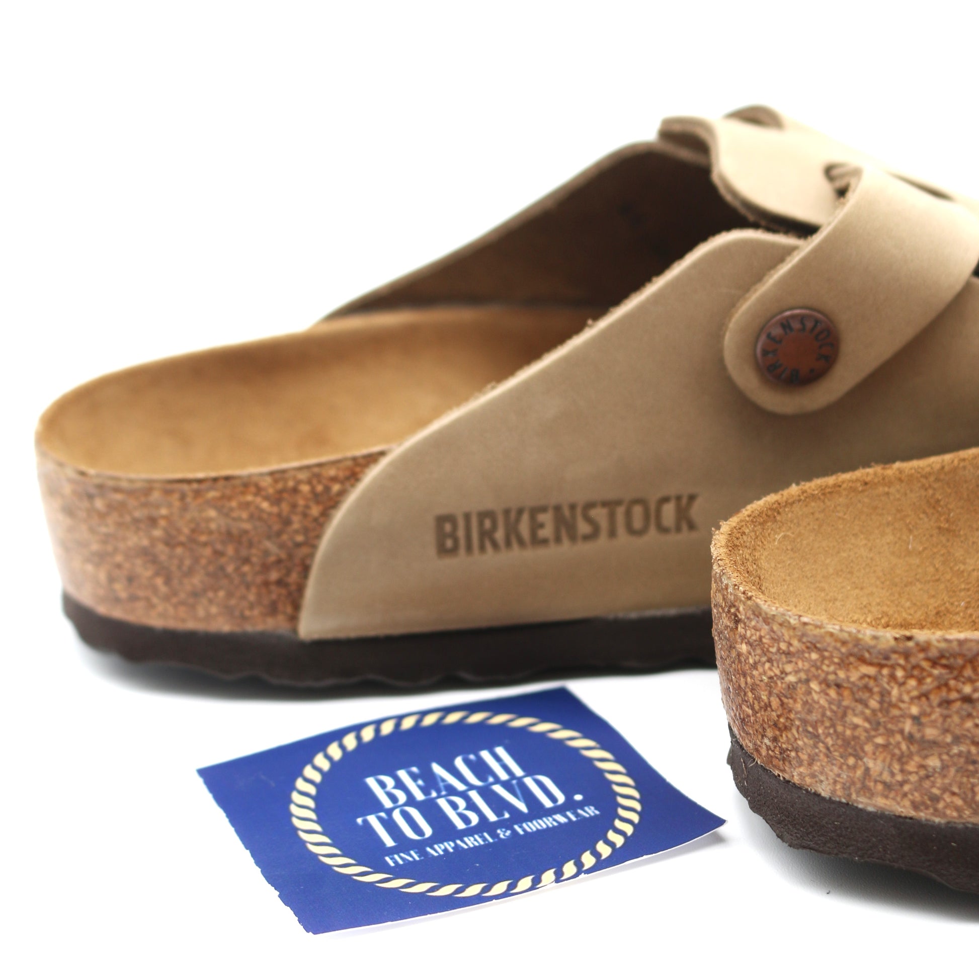 Birkenstock Boston Oiled Leather Sandals - Tobacco Brown - BeachToBlvd
