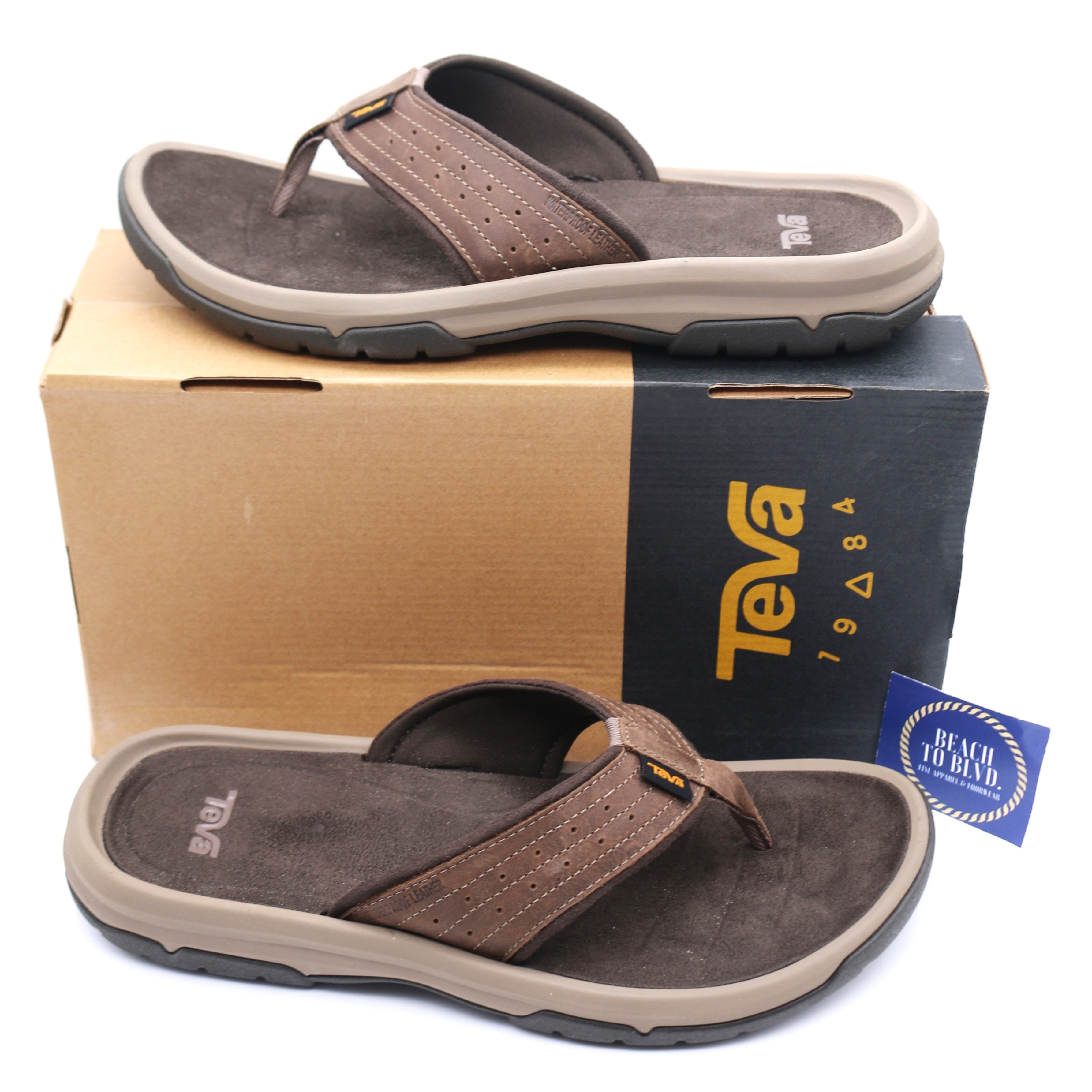 Teva Men's Langdon Flip Sandal - Walnut - BeachToBlvd