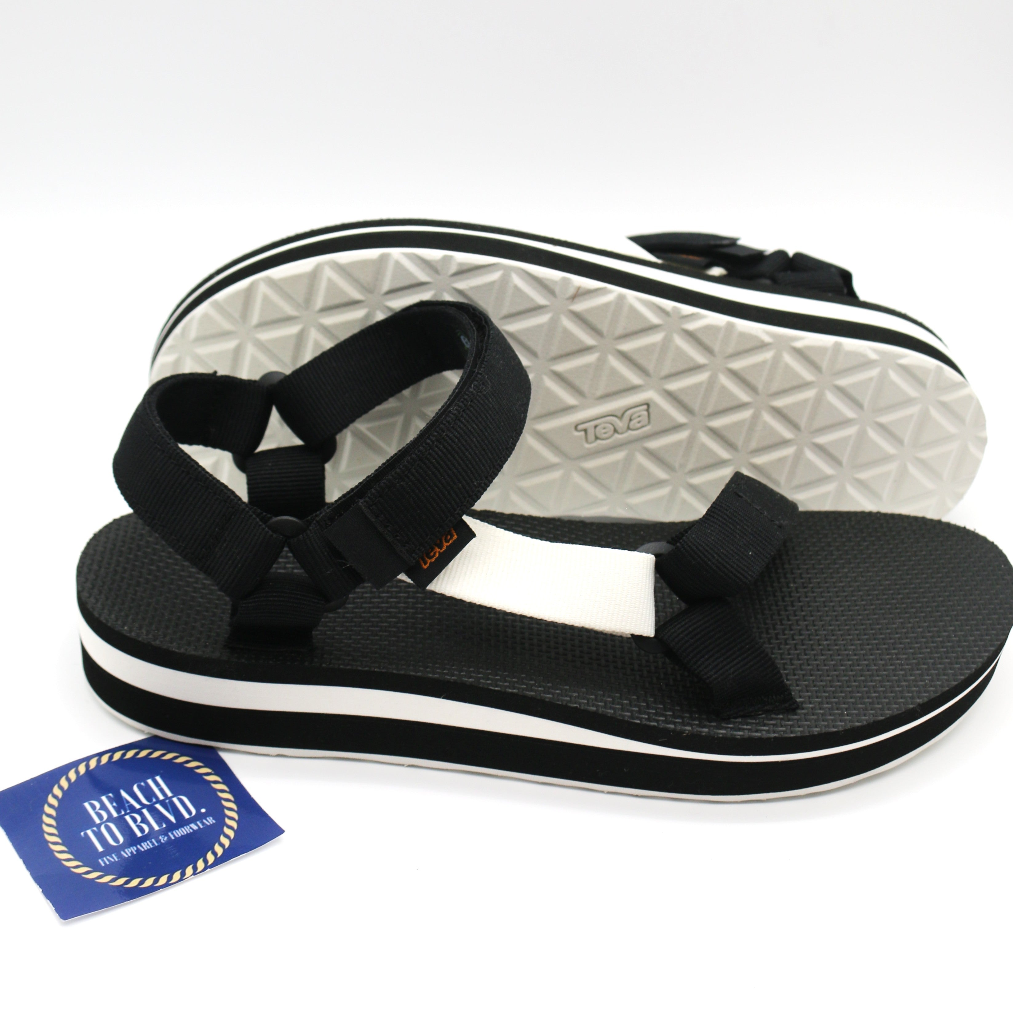 Teva Women's Midform Universal Sandal - Black\Bright White - BeachToBlvd