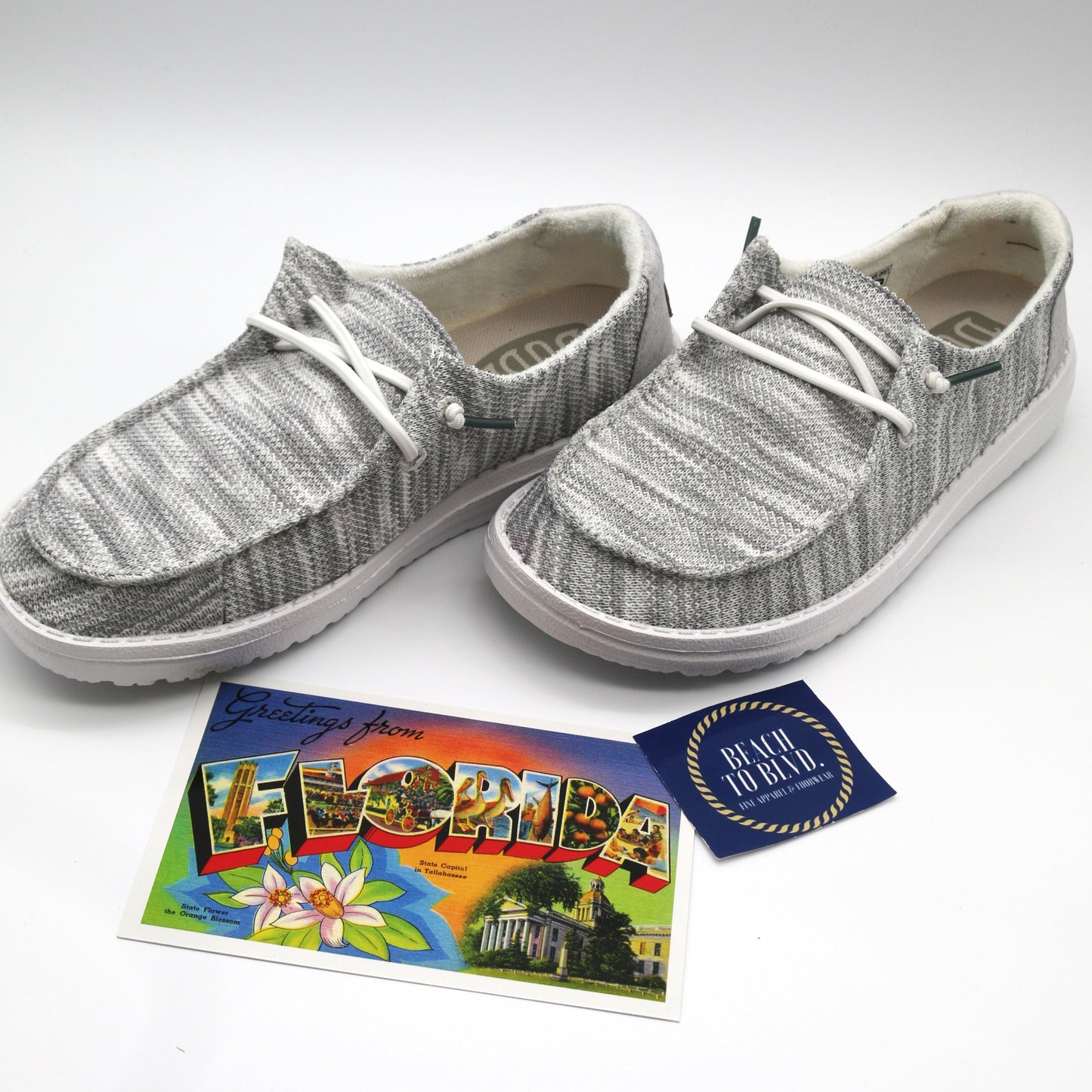 Heydude Wendy Sox Women's Shoes - Glacier Grey - BeachToBlvd