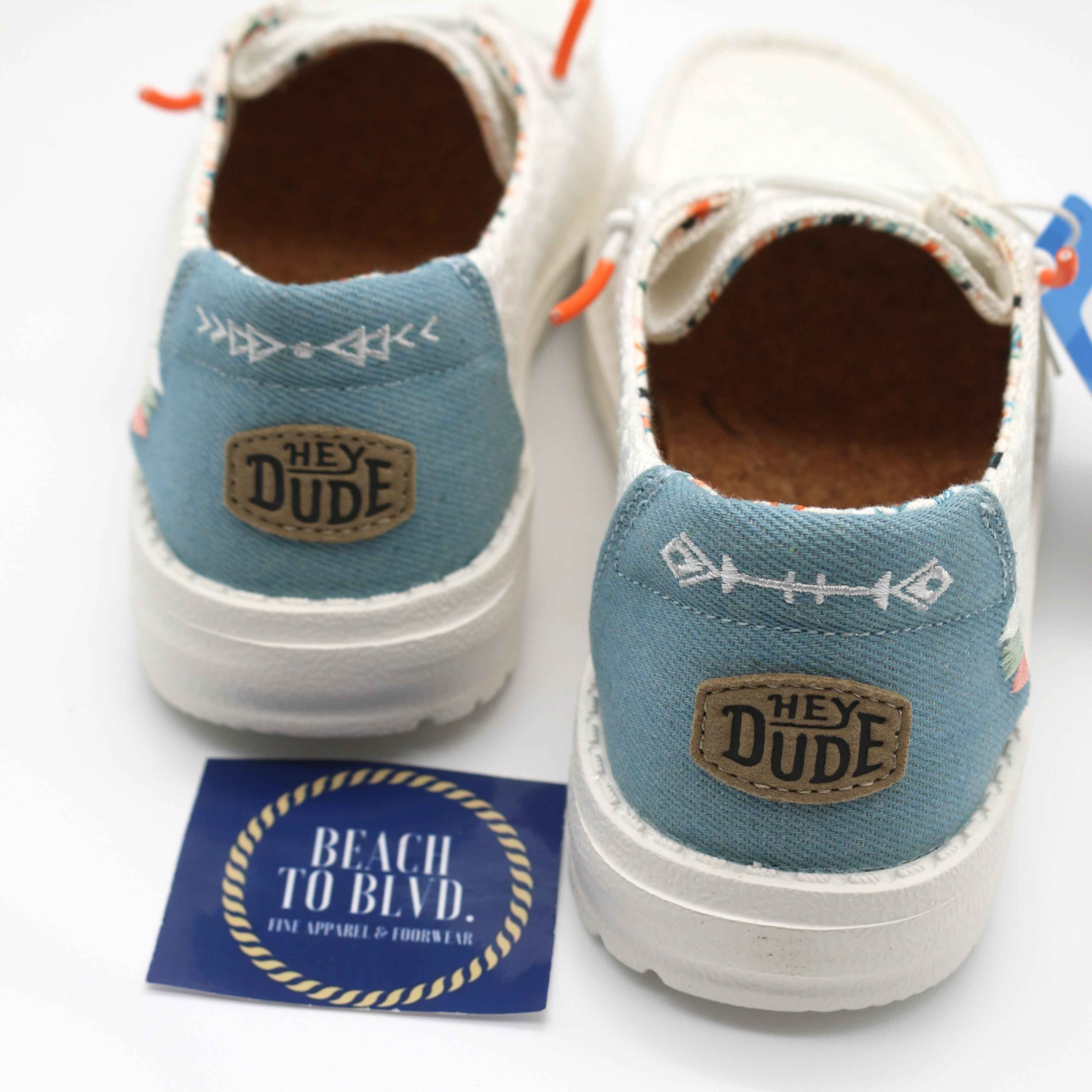 Heydude Shoes Wendy Boho White Crochet