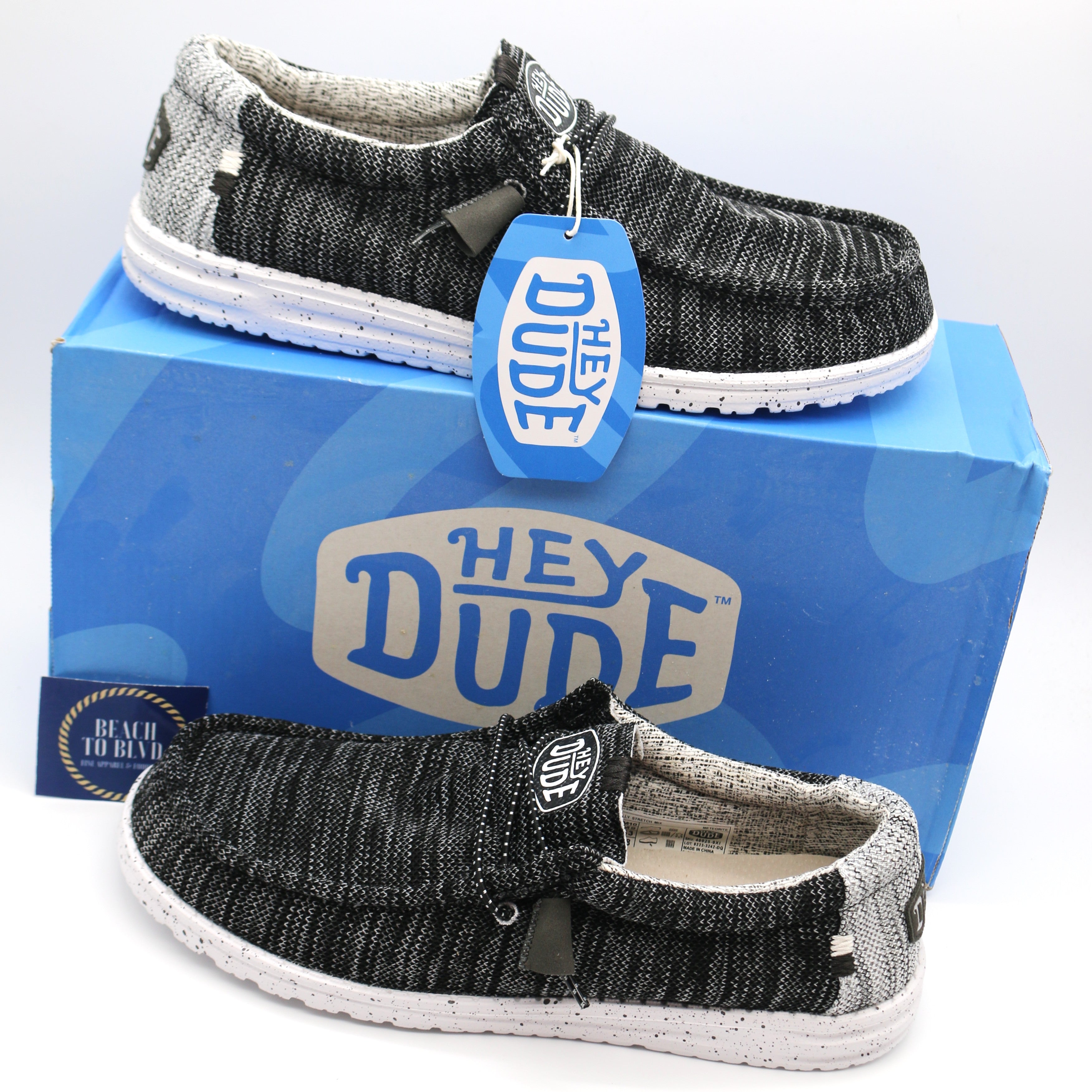 Heydude Wally Stretch Men's Shoes - Meteorite - BeachToBlvd