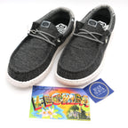 Heydude Wally Coastline Men's Shoes - Black/White - BeachToBlvd