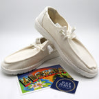 Heydude Wendy Slub Canvas Women's Shoes - White - BeachToBlvd
