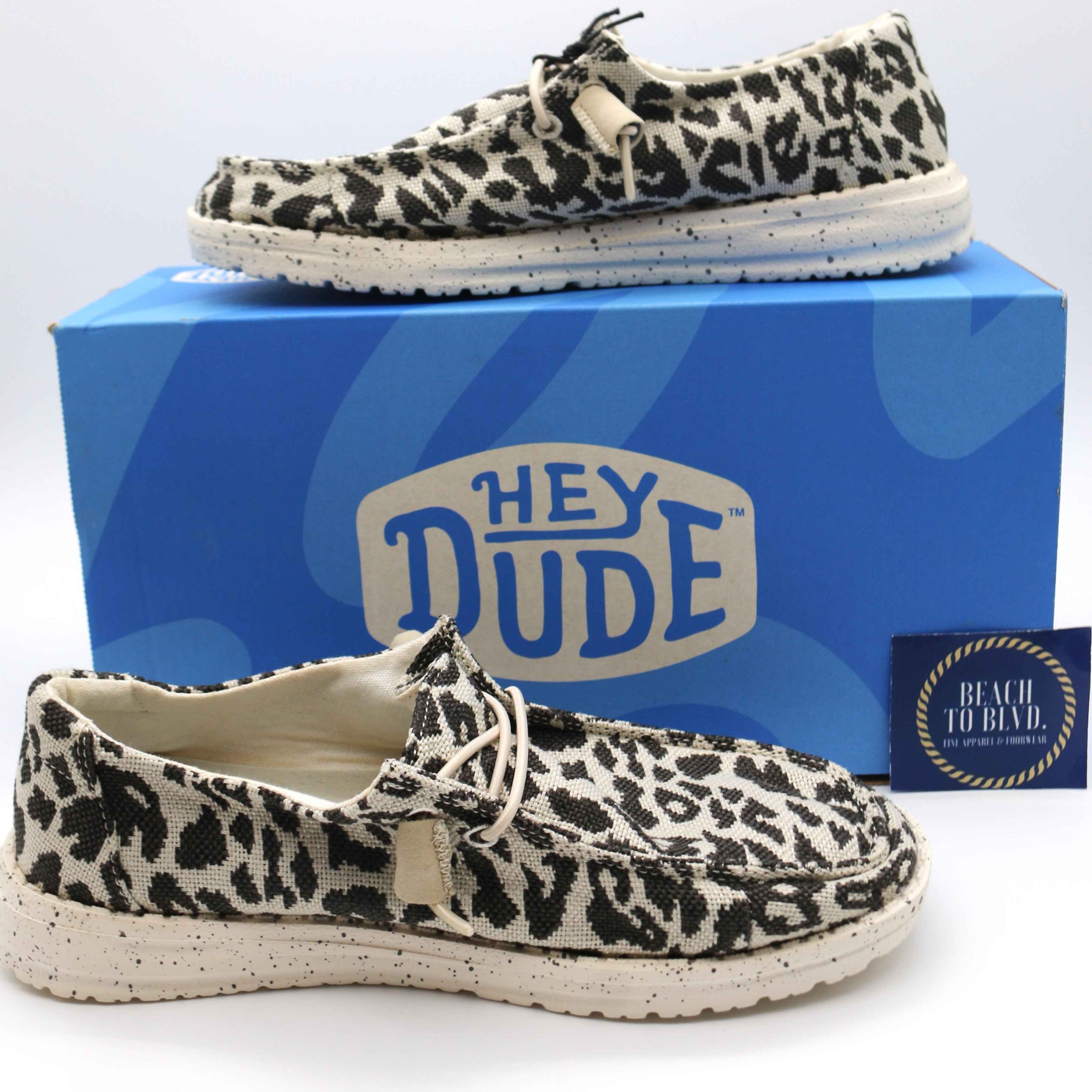 Heydude Wendy Woven Cheetah Grey Women's Shoes
