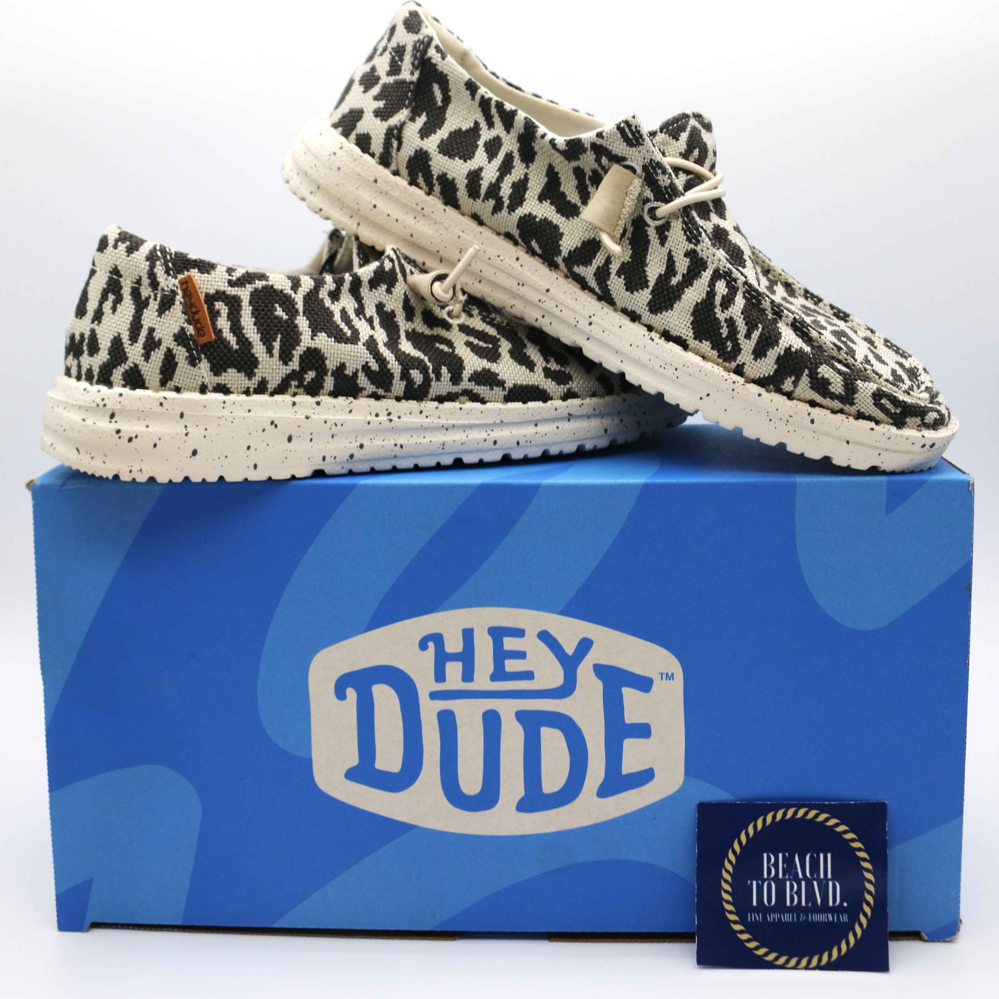 Heydude Wendy Woven Cheetah Grey Women's Shoes