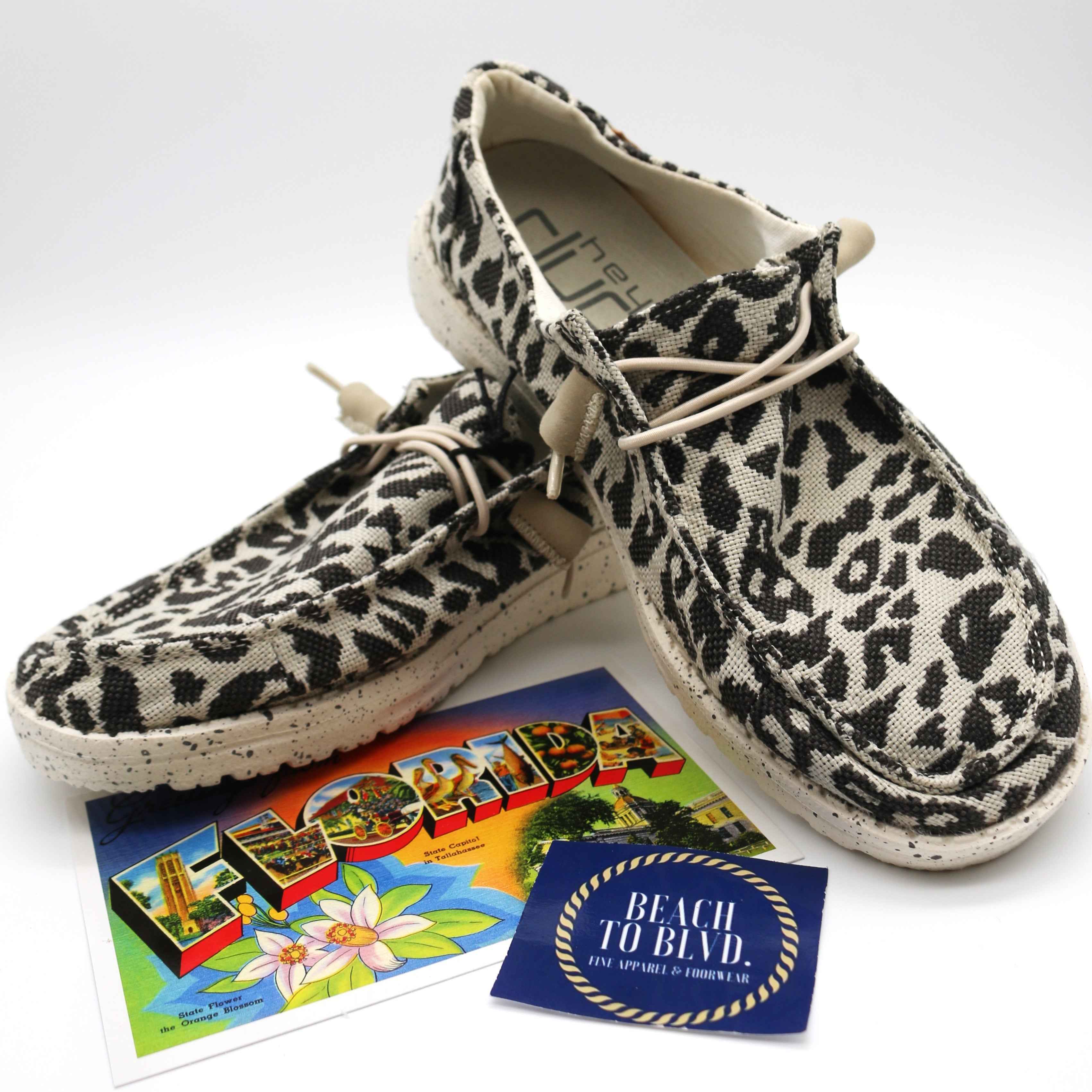 Heydude Wendy Woven Cheetah Grey Women's Shoes