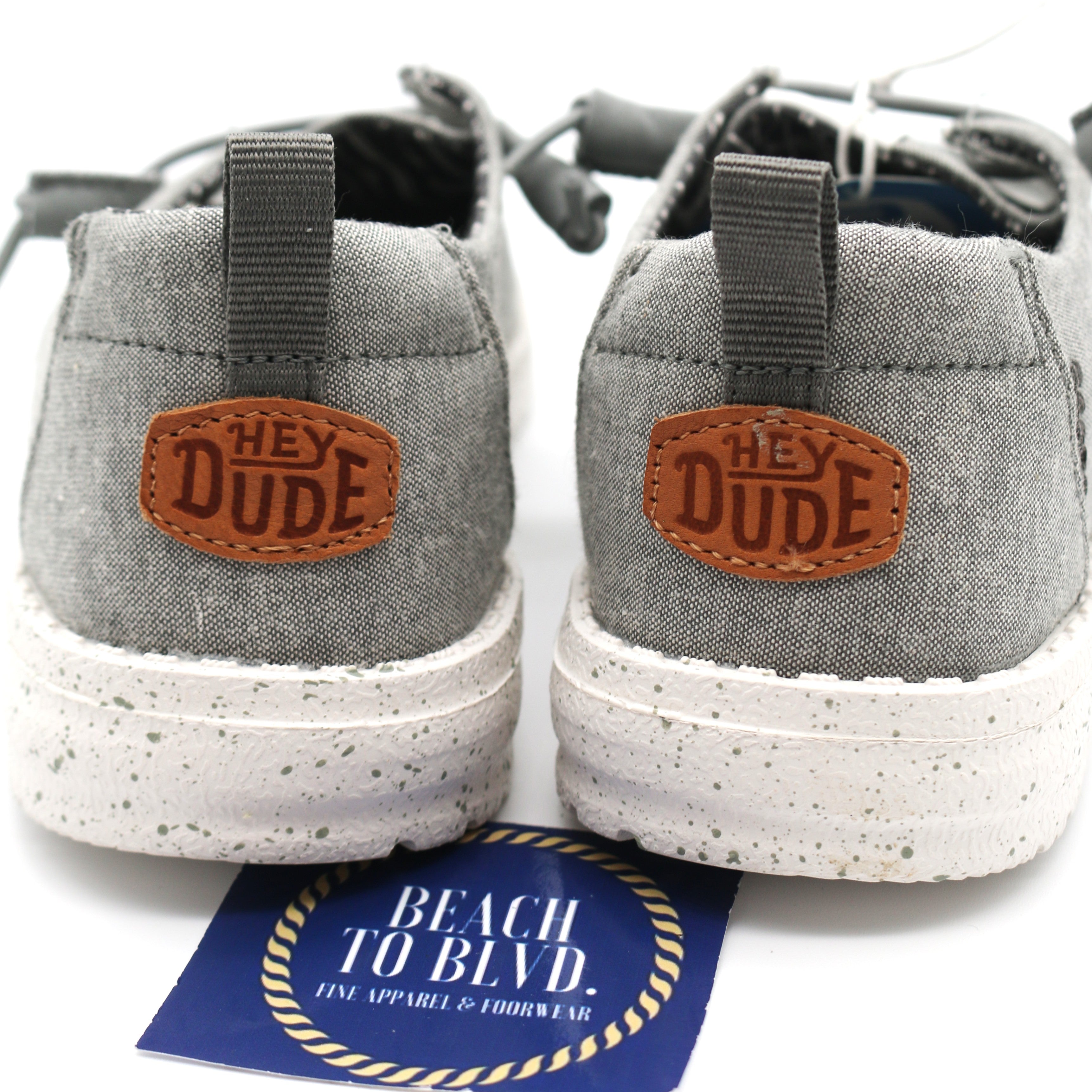 Heydude Wendy Chambray Women's Shoes - Grey - BeachToBlvd