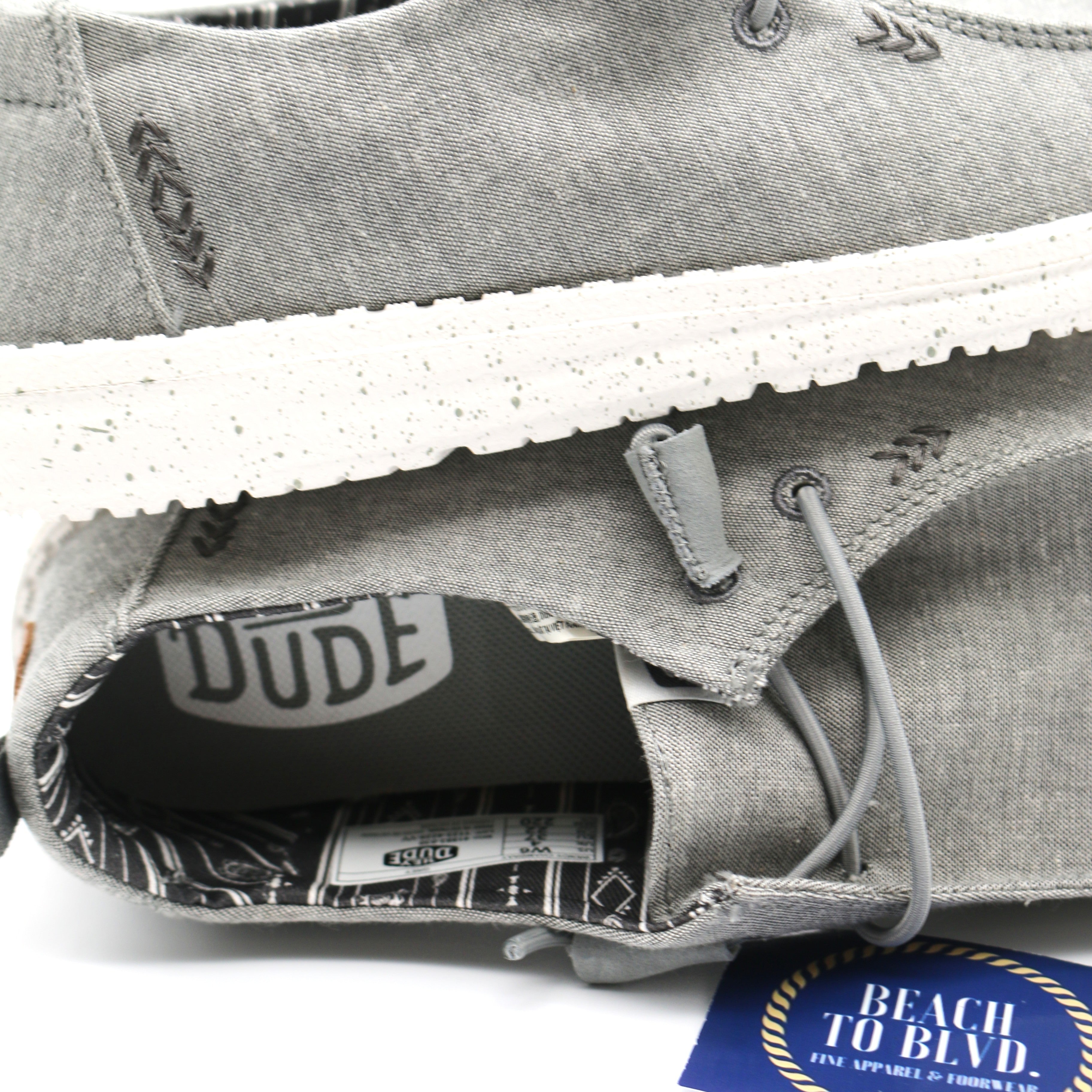Heydude Wendy Chambray Women's Shoes - Grey - BeachToBlvd