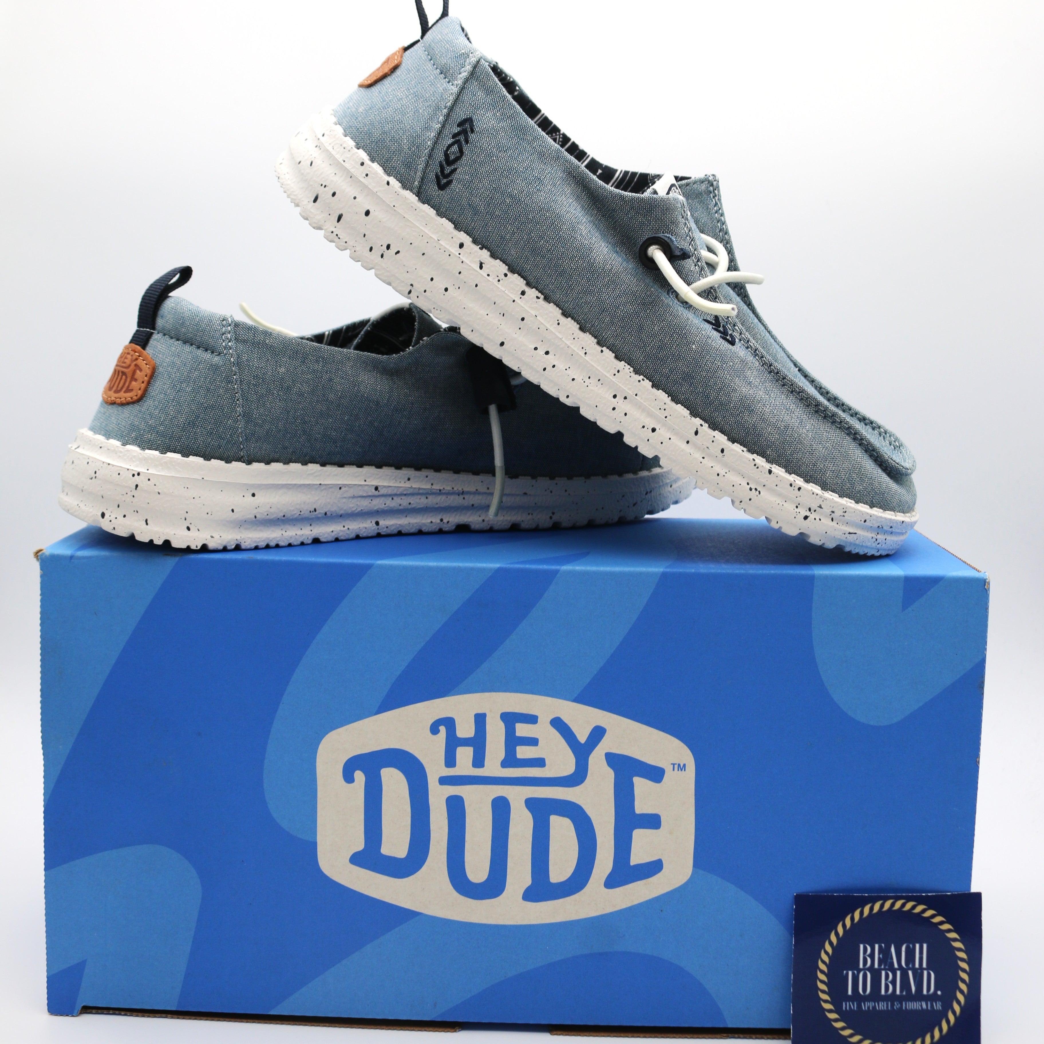 Heydude Wendy Chambray Women's Shoes - Light Blue - BeachToBlvd
