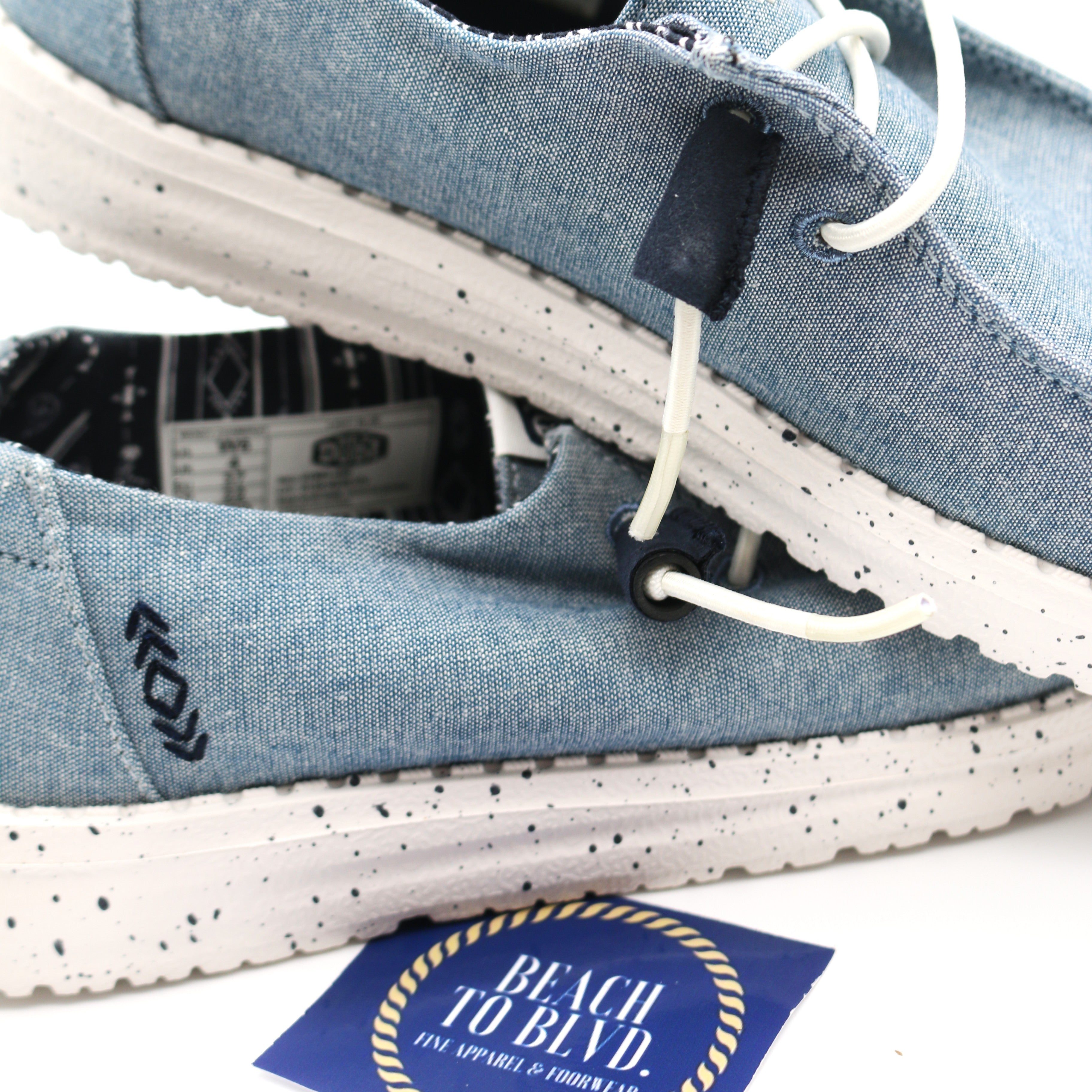 Heydude Wendy Chambray Women's Shoes - Light Blue - BeachToBlvd