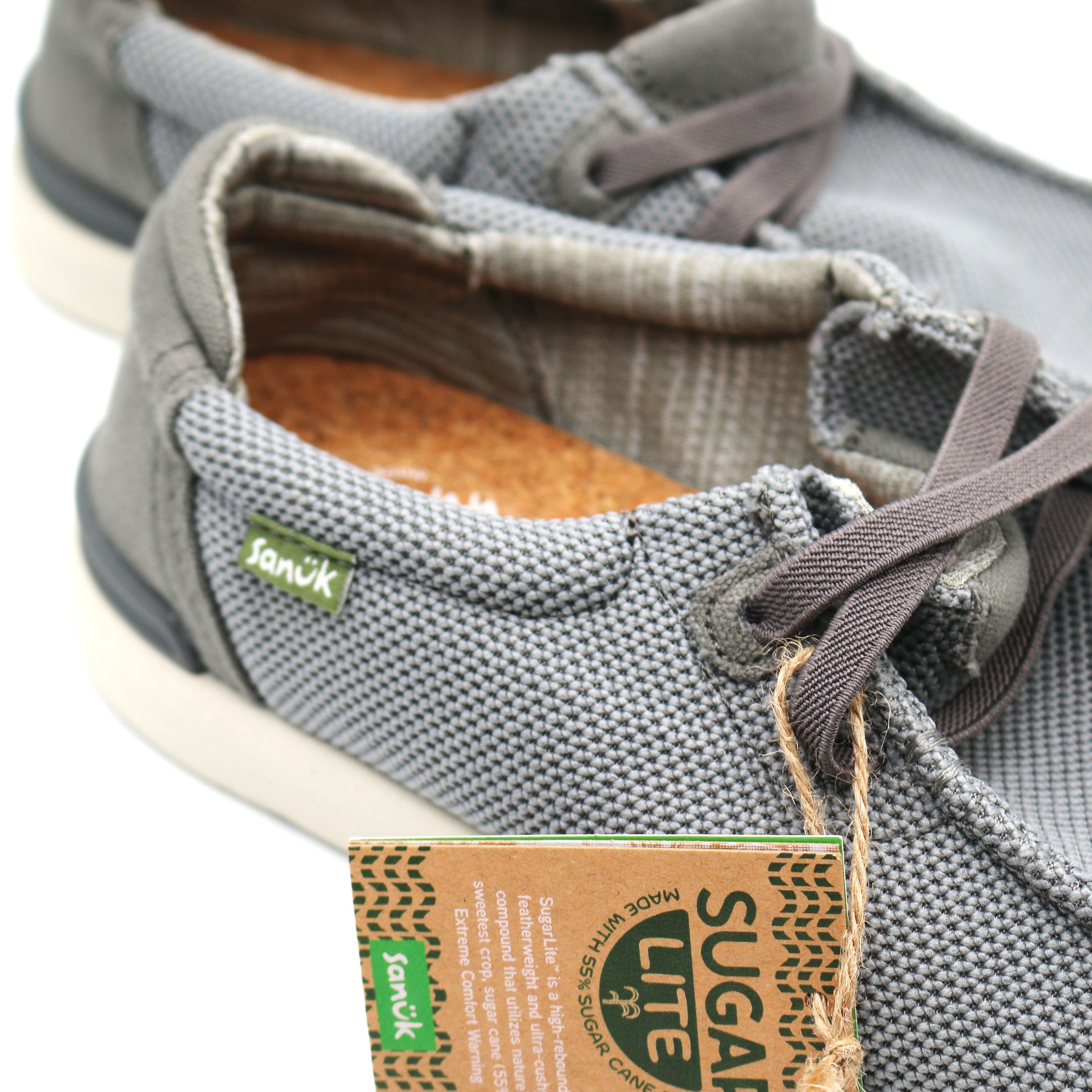 Sanuk Mens Shaka Lite 2 SL Mesh -Grey - BeachToBlvd
