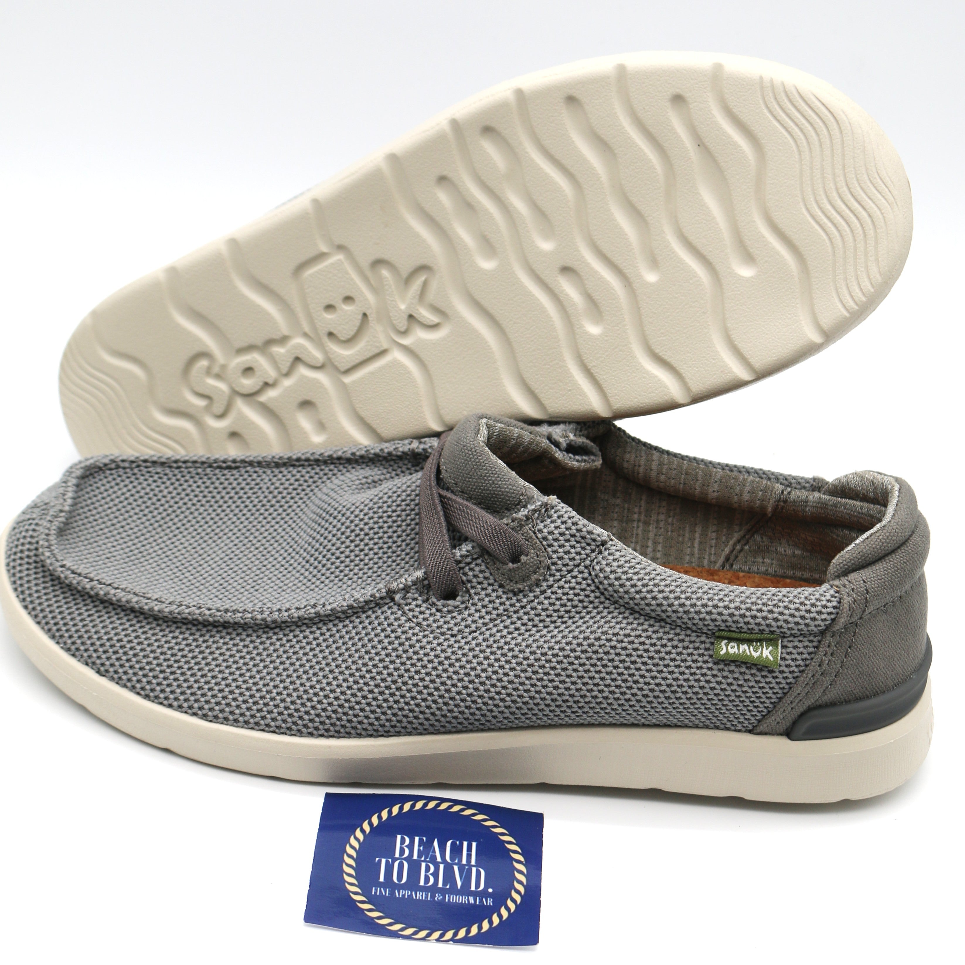 Sanuk Mens Shaka Lite 2 SL Mesh -Grey - BeachToBlvd