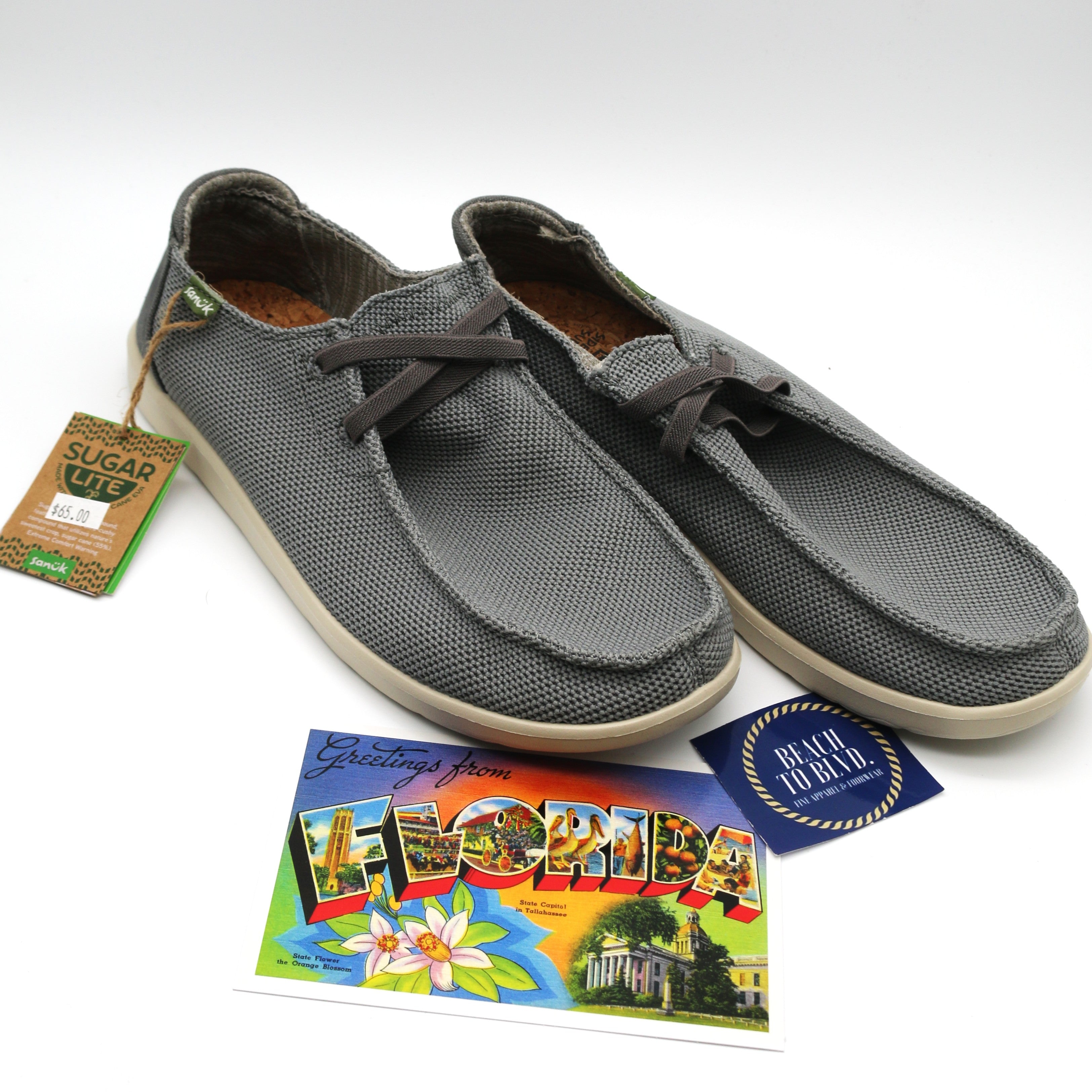 Sanuk Mens Shaka Lite Sl Mesh - grey - BeachToBlvd