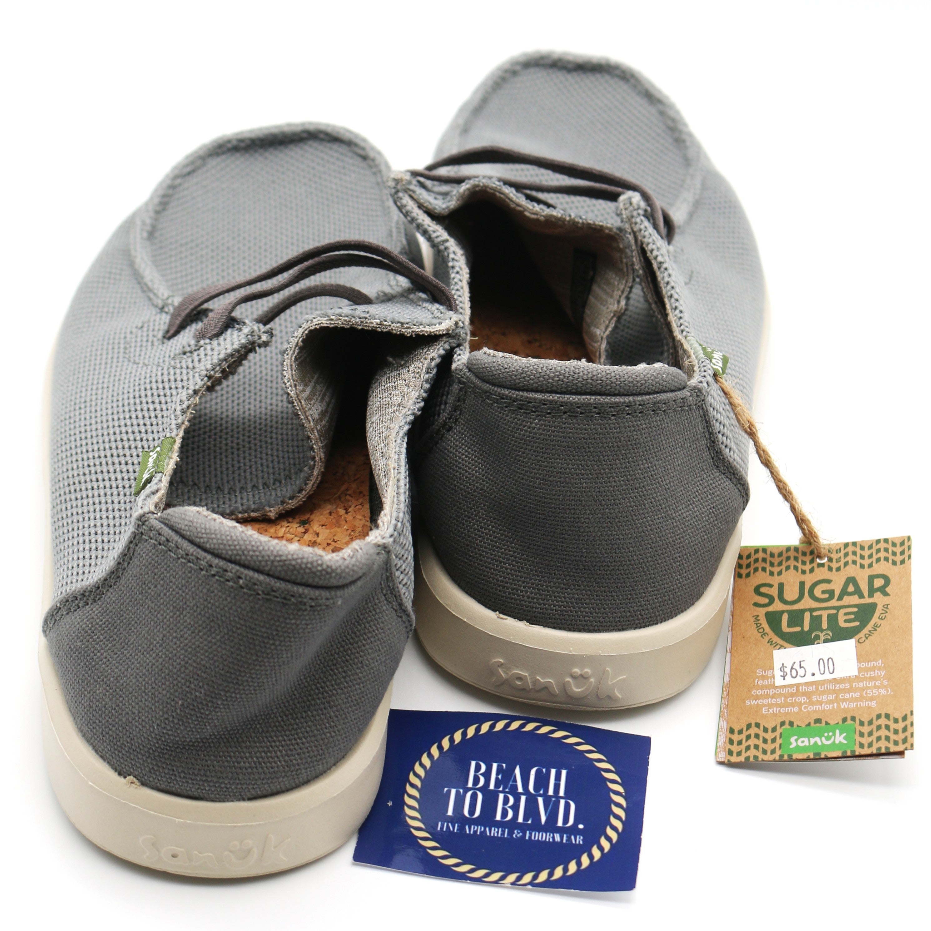 Sanuk Mens Shaka Lite Sl Mesh - grey - BeachToBlvd