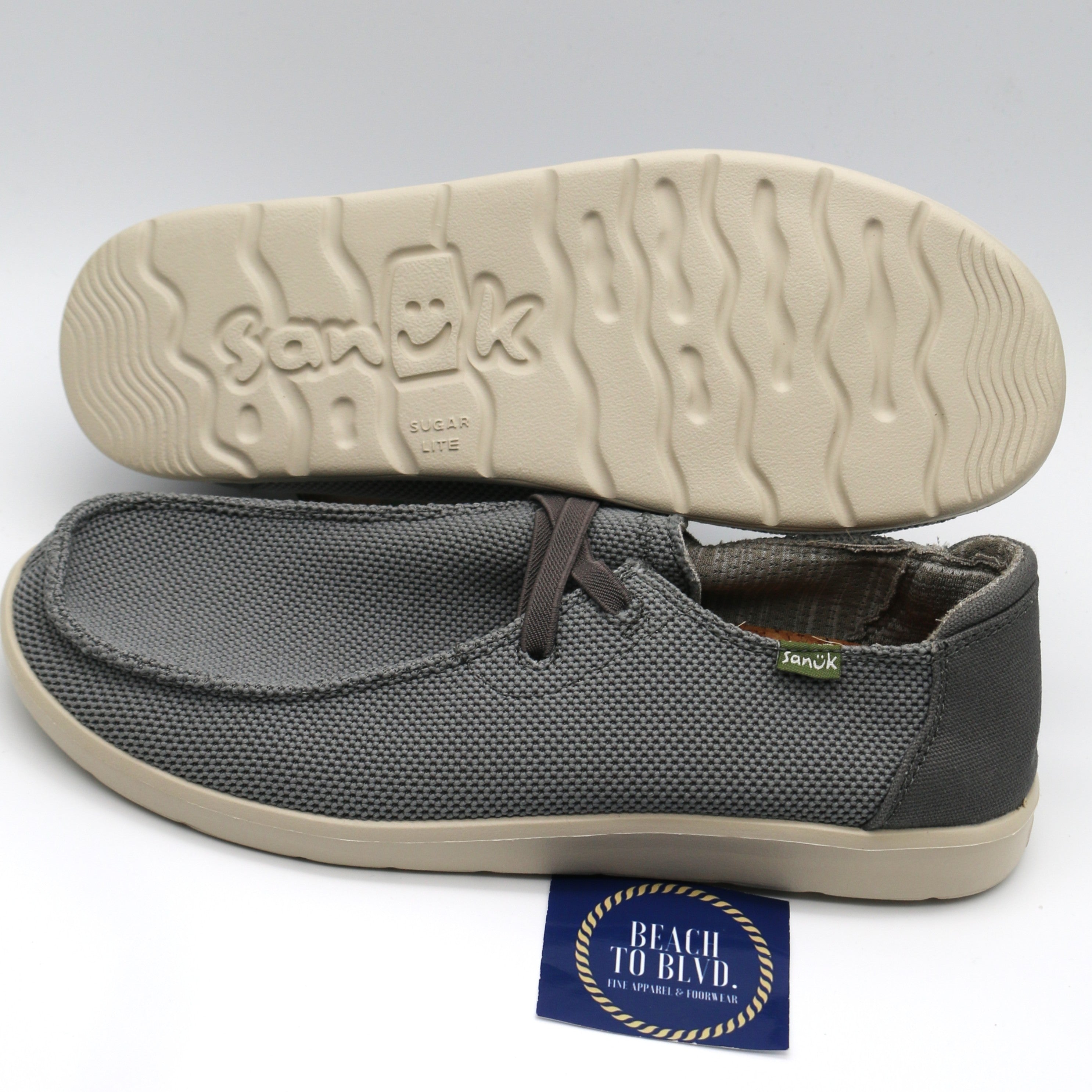 Sanuk Mens Shaka Lite Sl Mesh - grey - BeachToBlvd