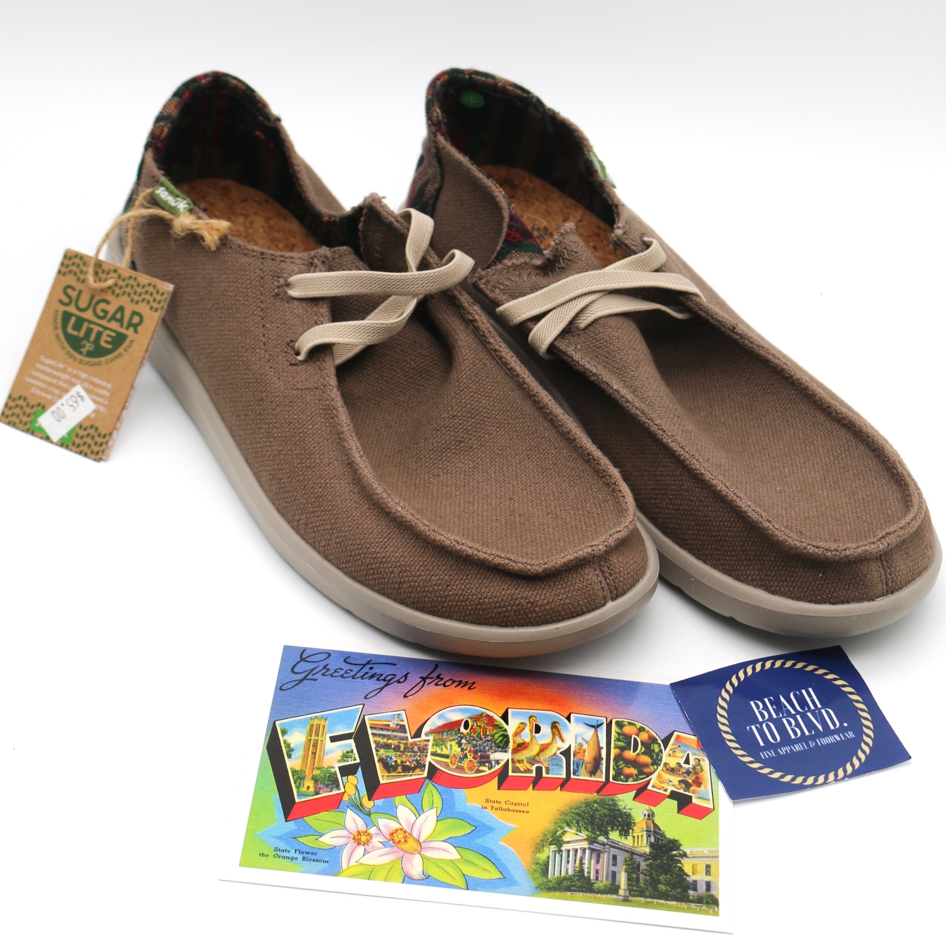 Sanuk Mens Shaka Lite Sl- Brown - BeachToBlvd