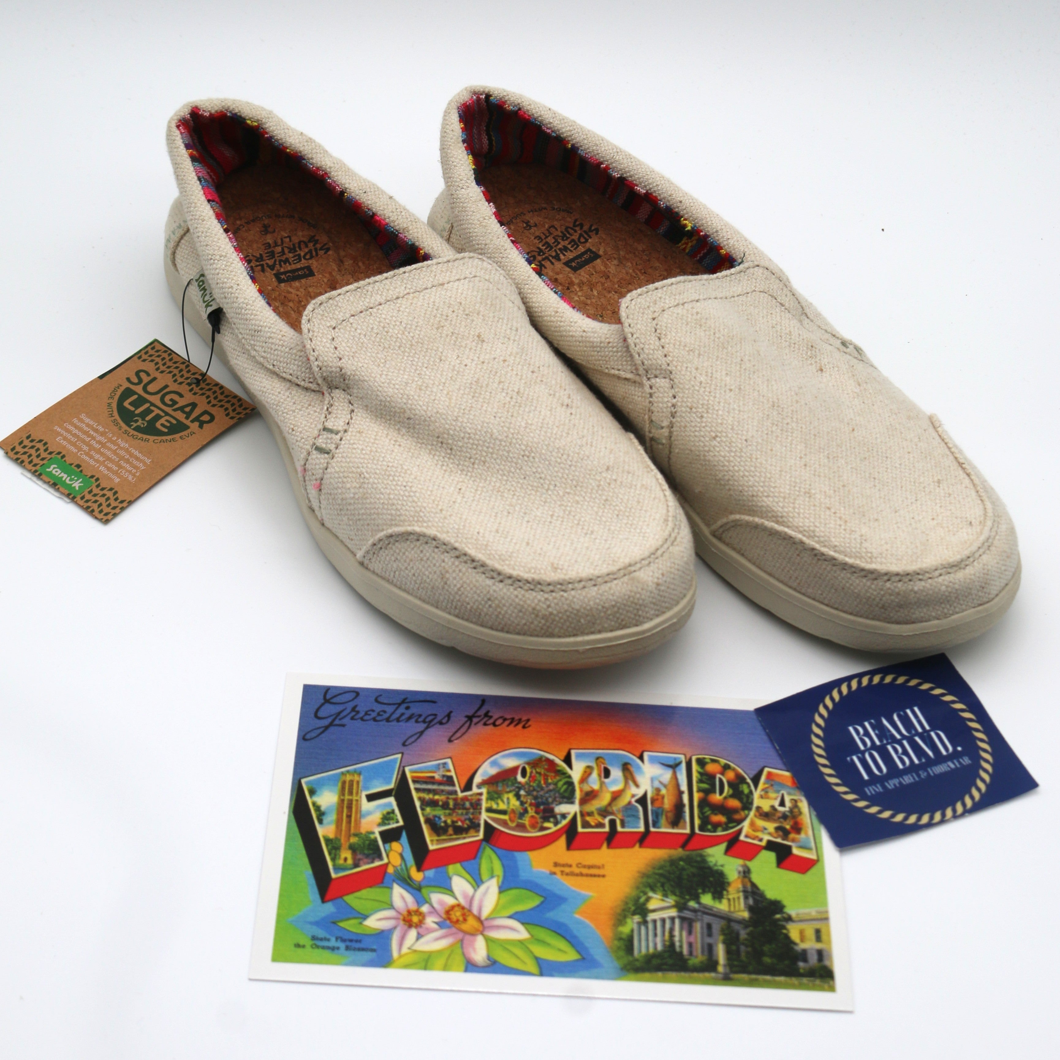 Sanuk Sidewalk Surfer Lite 2 Sl Oatmilk - Women - BeachToBlvd