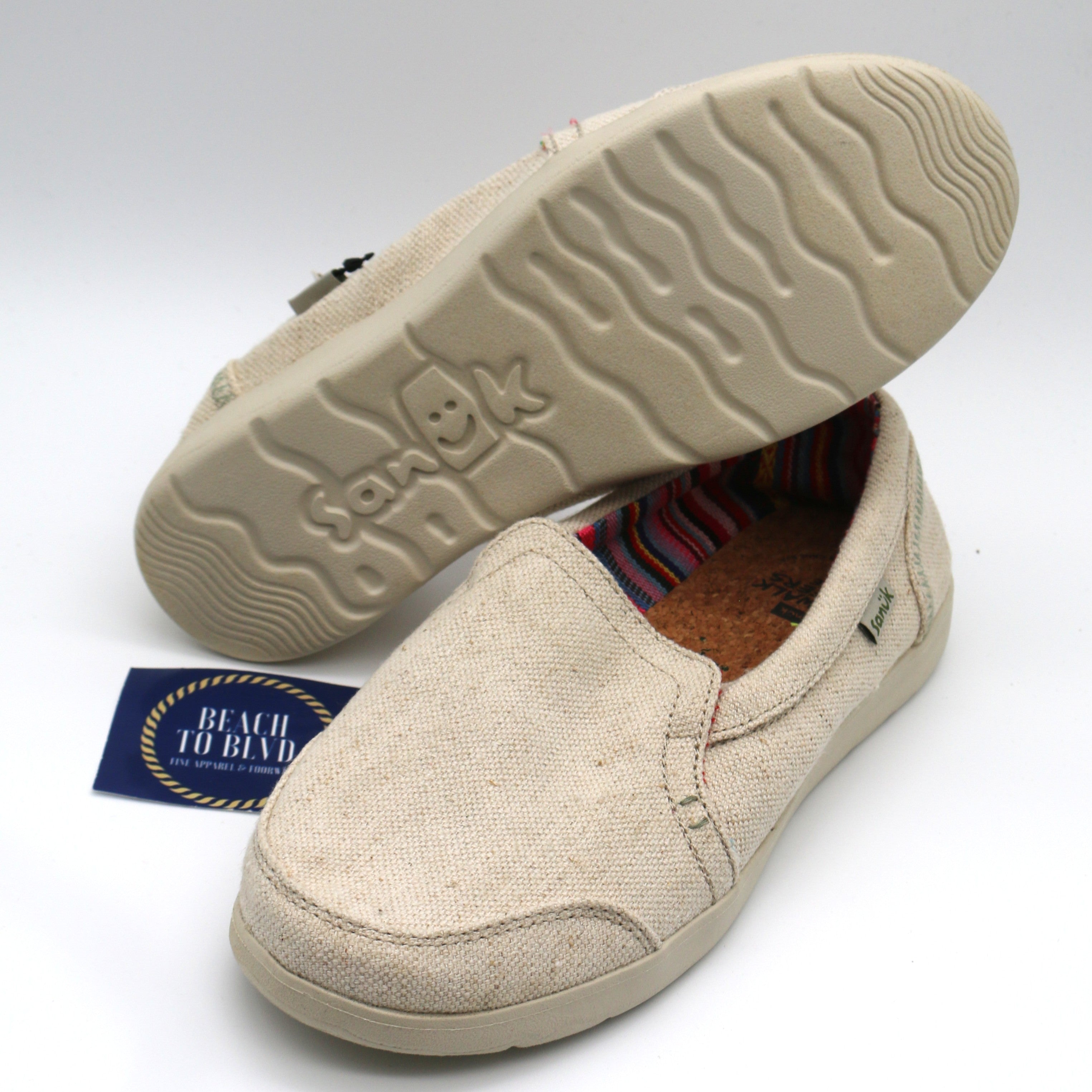 Sanuk Sidewalk Surfer Lite 2 Sl Oatmilk - Women - BeachToBlvd
